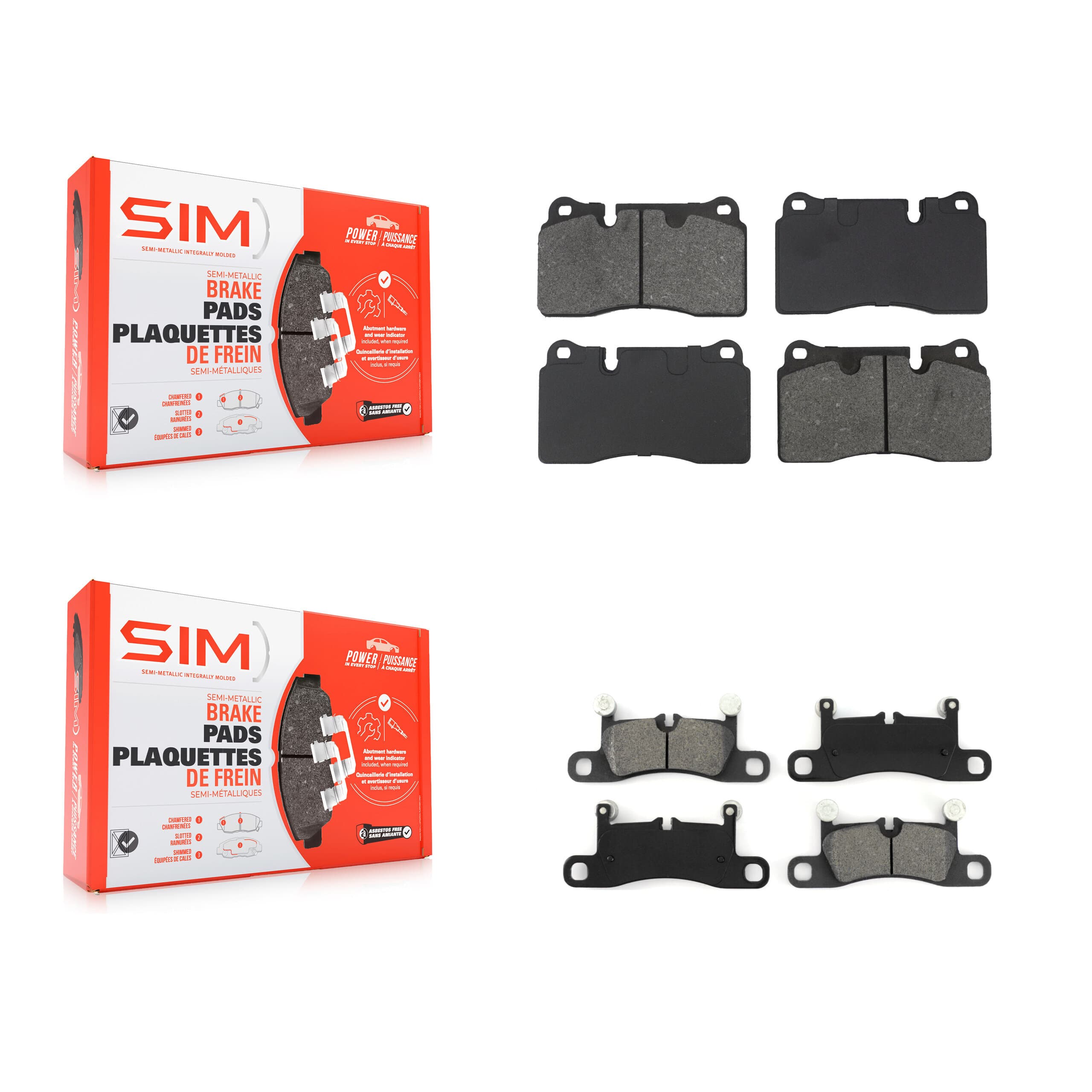 SIM - KSM-100676 - Front and Rear Disc Brake Pad Kits image 1