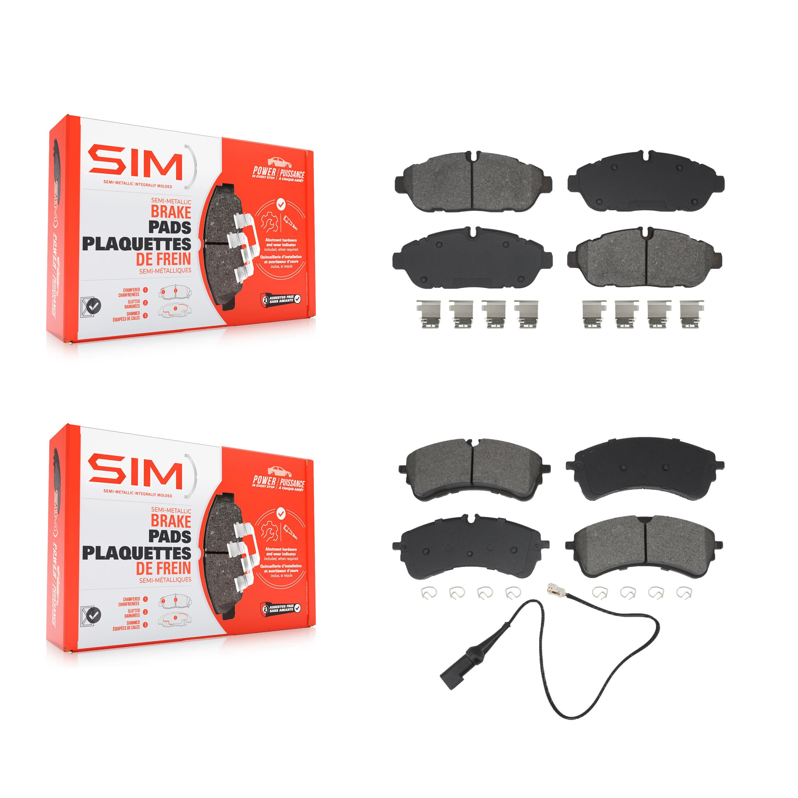 SIM - KSM-100693 - Front and Rear Disc Brake Pad Kits image 1