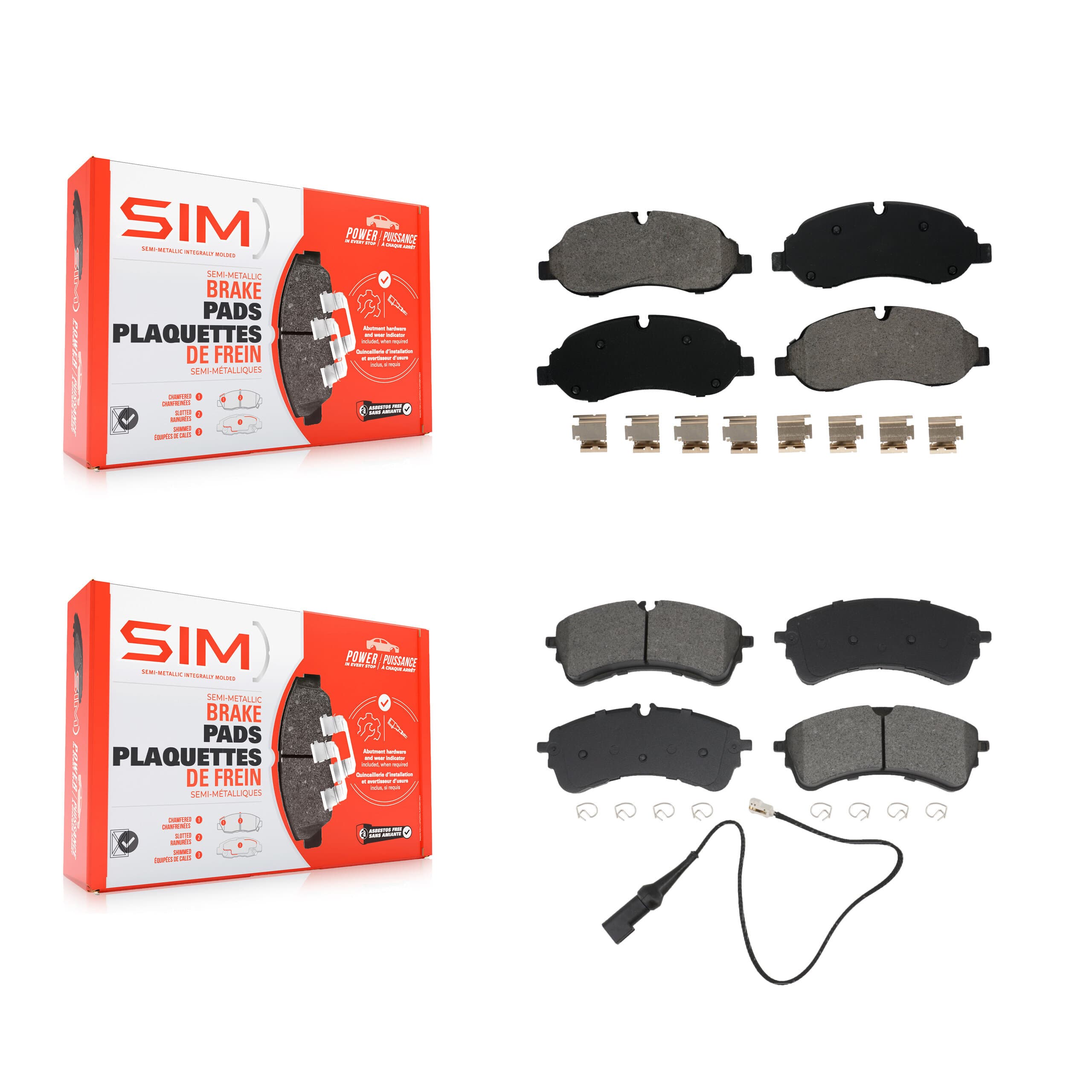 SIM - KSM-100694 - Front and Rear Disc Brake Pad Kits image 1