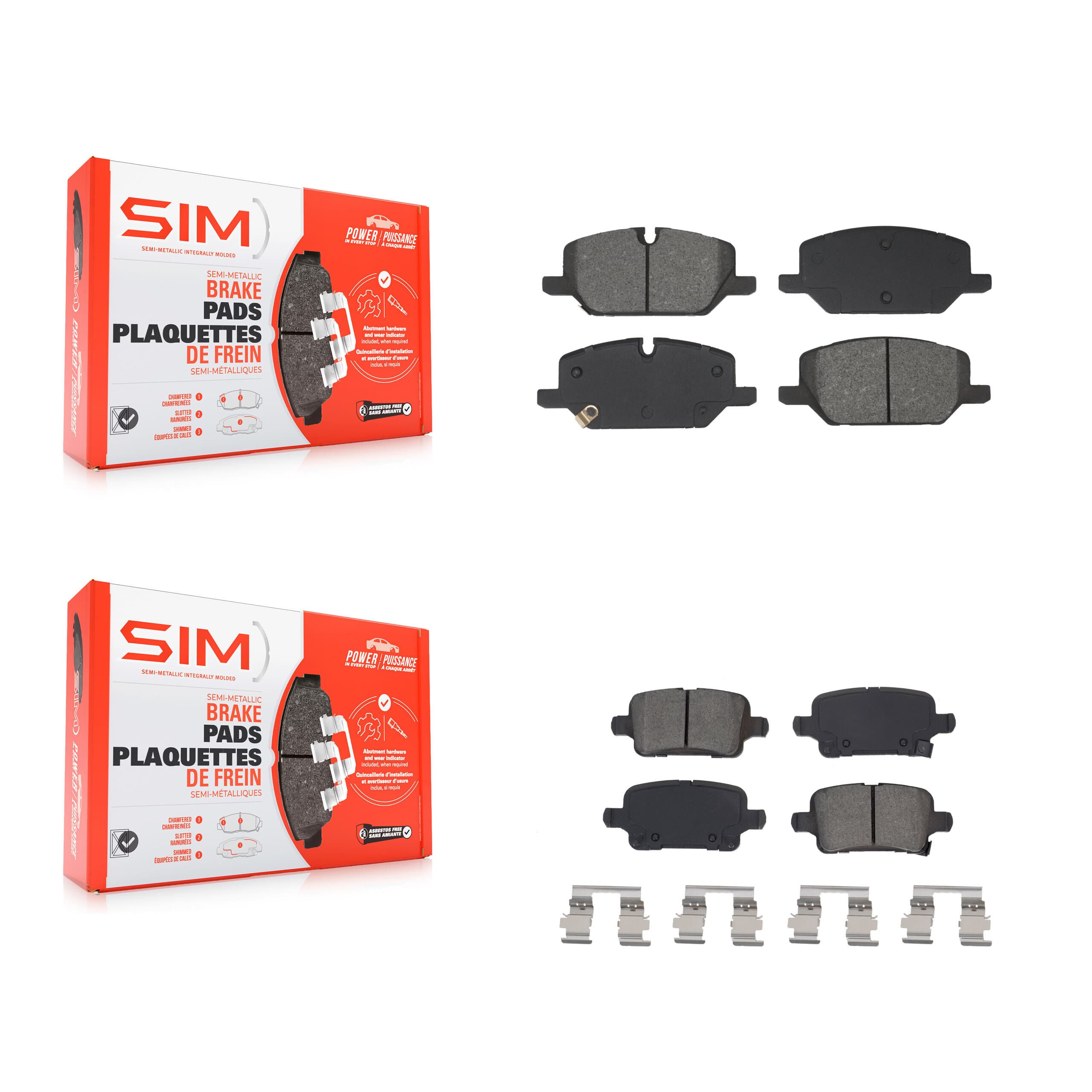 SIM - KSM-100695 - Front and Rear Disc Brake Pad Kits image 1
