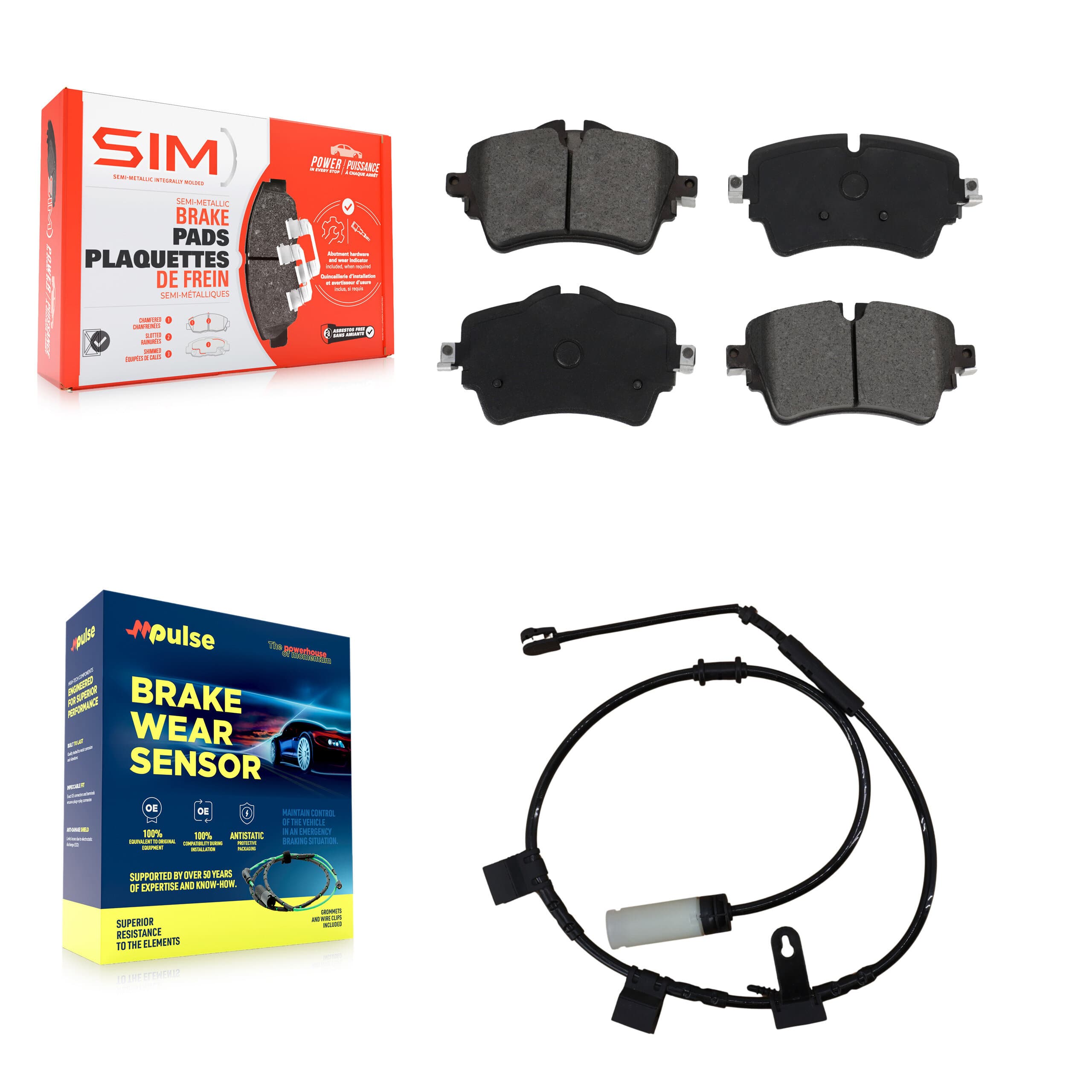 SIM - KSW-100291 - Front Disc Brake Pad Kits image 1