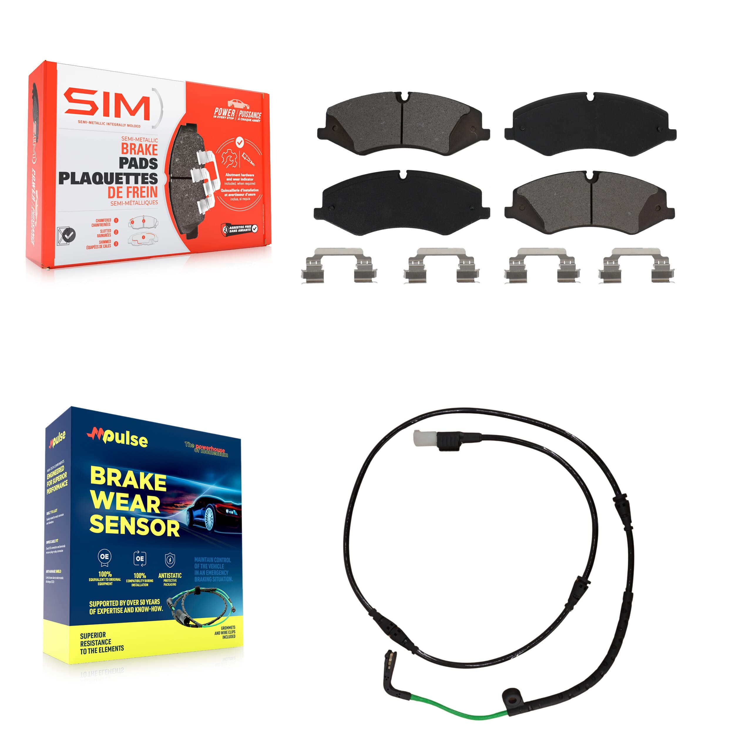 SIM - KSW-100298 - Front Disc Brake Pad Kits image 1