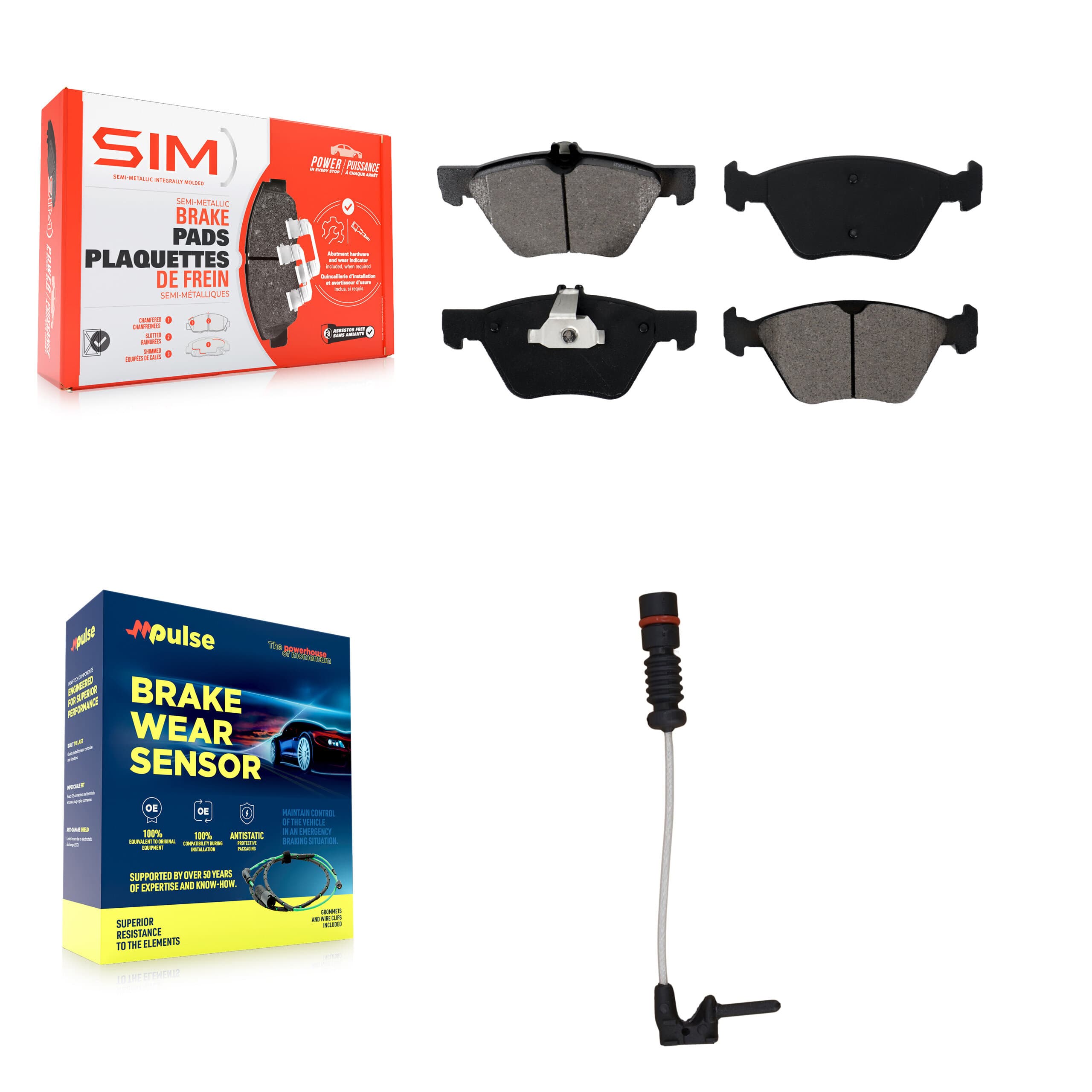 SIM - KSW-100313 - Front Disc Brake Pad Kits image 1
