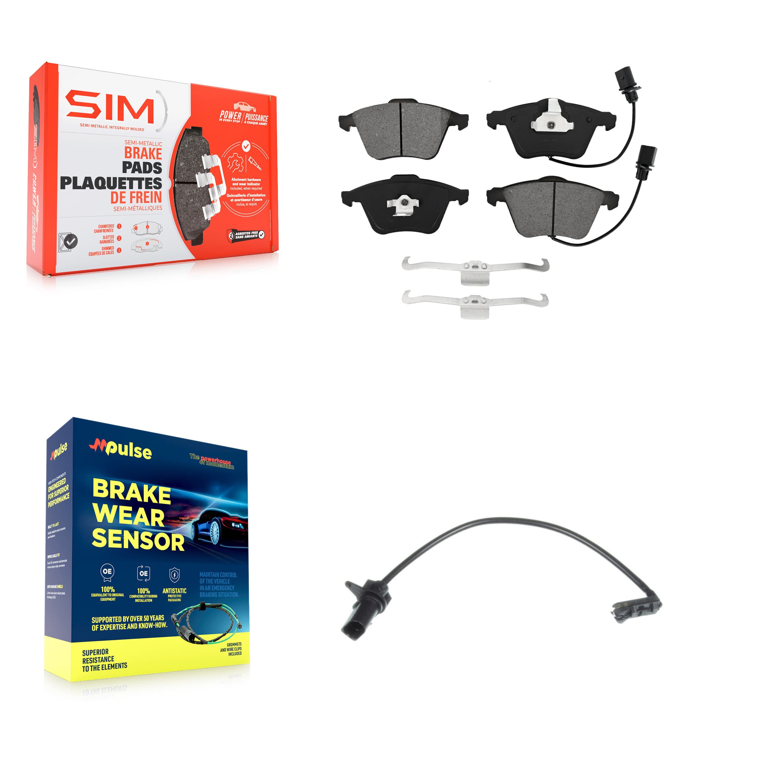 SIM - KSW-100319 - Front Disc Brake Pad Kits image 1
