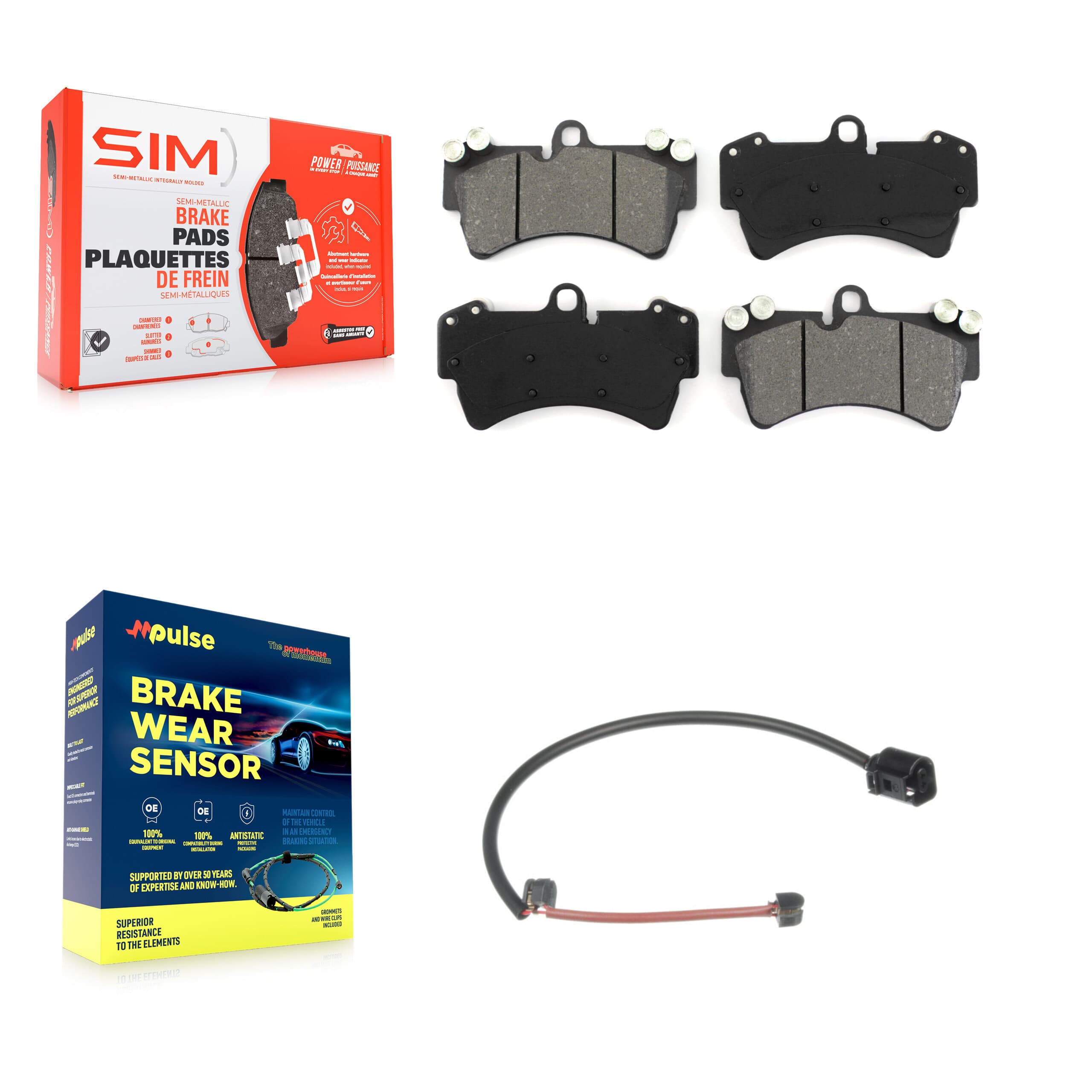 SIM - KSW-100325 - Front Disc Brake Pad Kits image 1