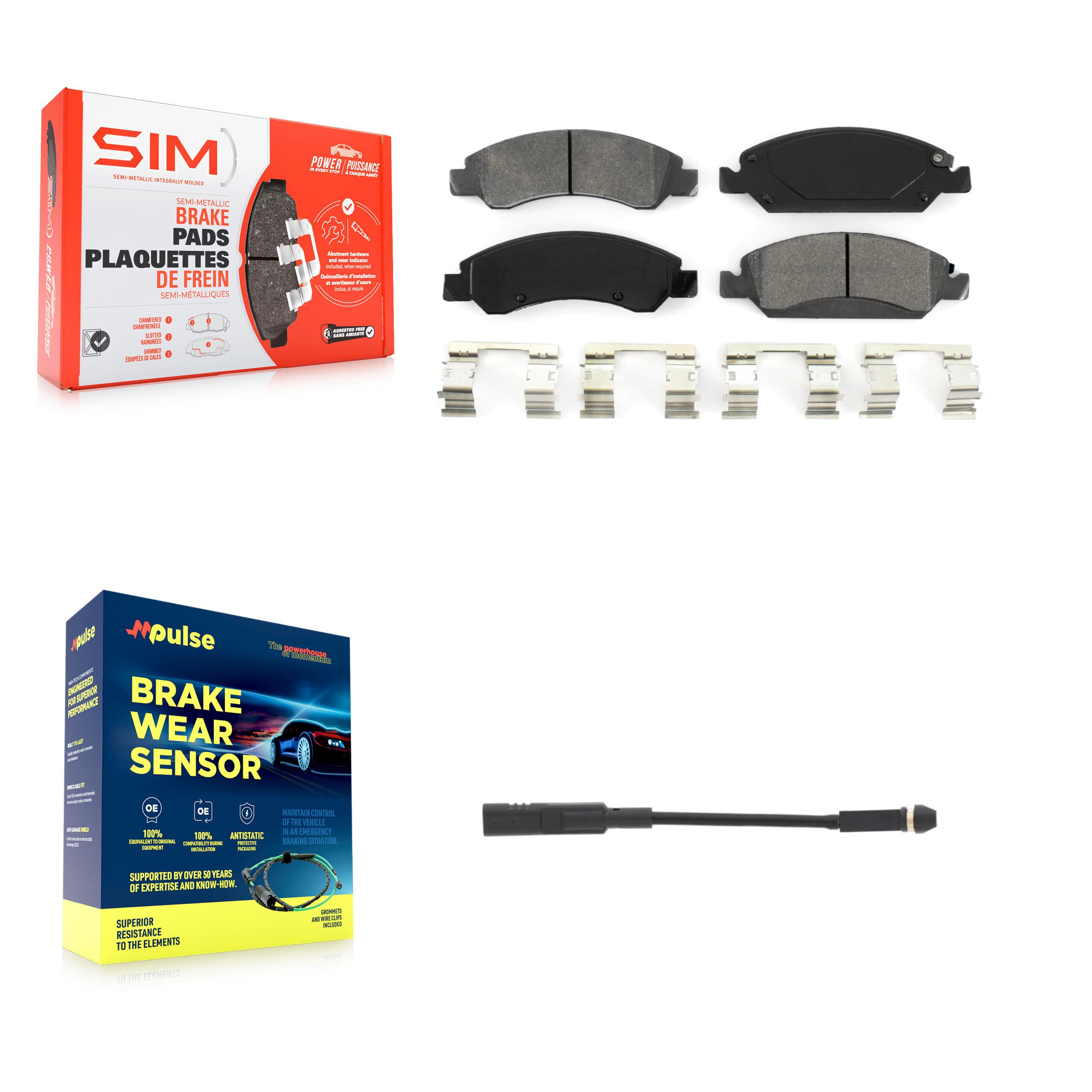 SIM - KSW-100331 - Front Disc Brake Pad Kits image 1