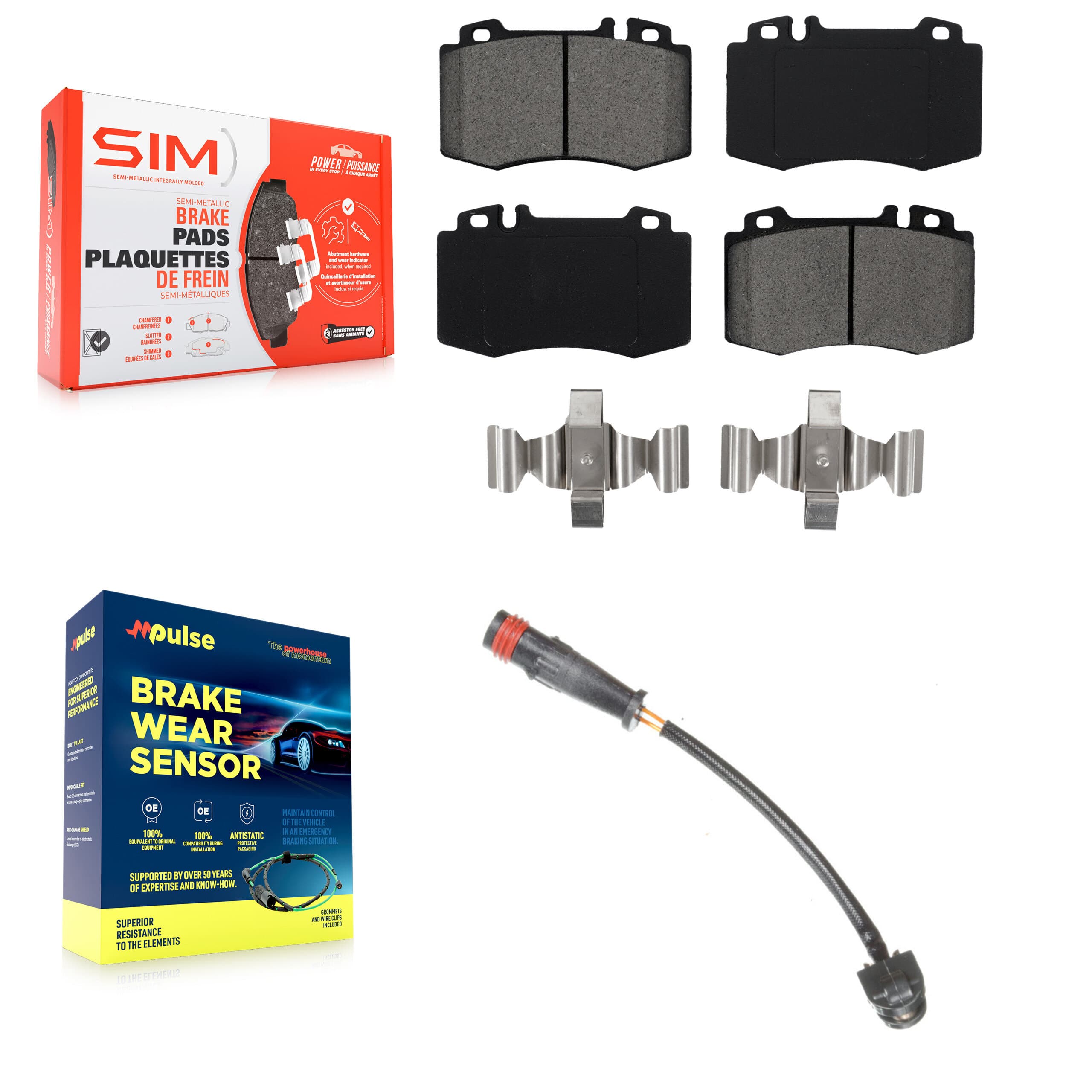 SIM - KSW-100334 - Front Disc Brake Pad Kits image 1