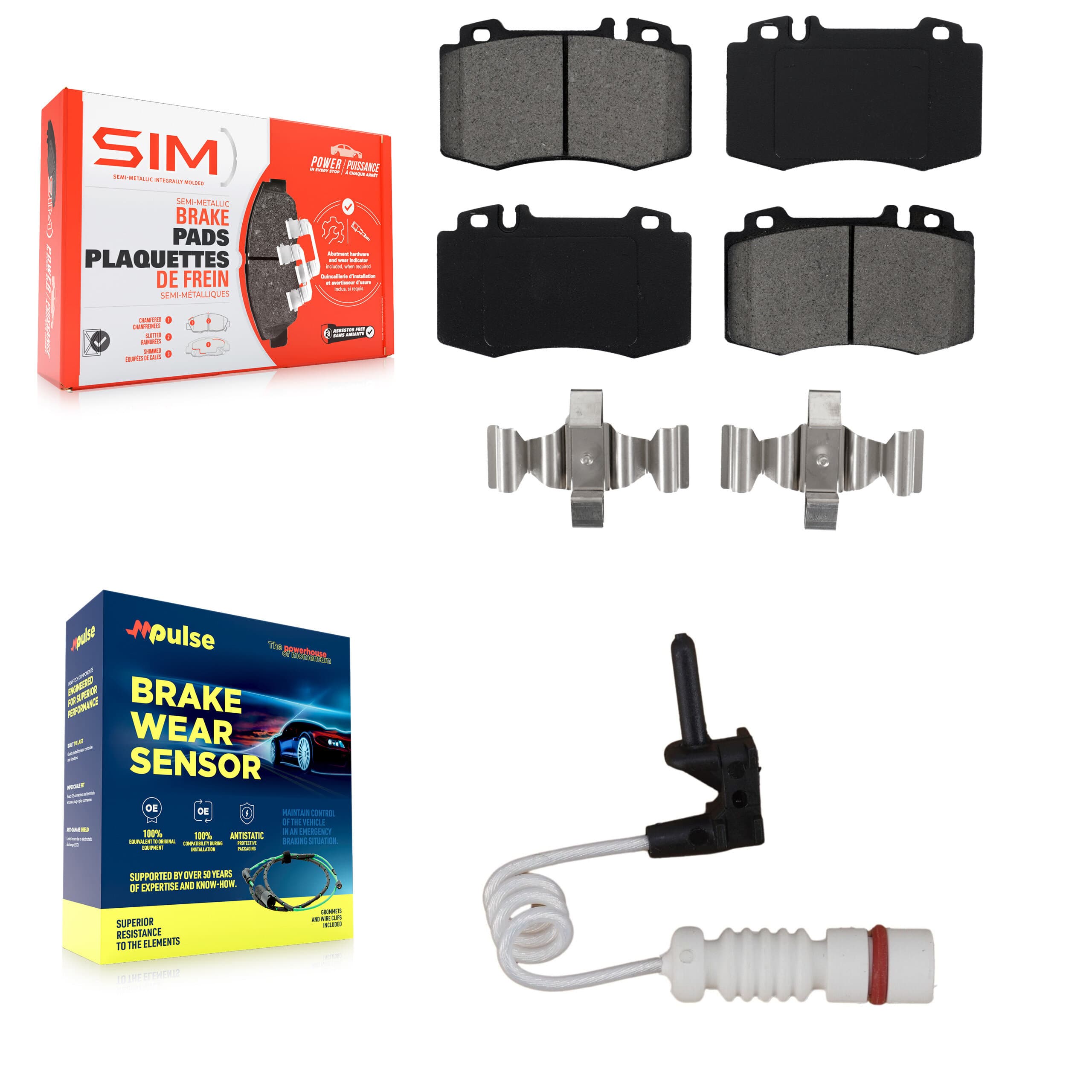 SIM - KSW-100337 - Front Disc Brake Pad Kits image 1