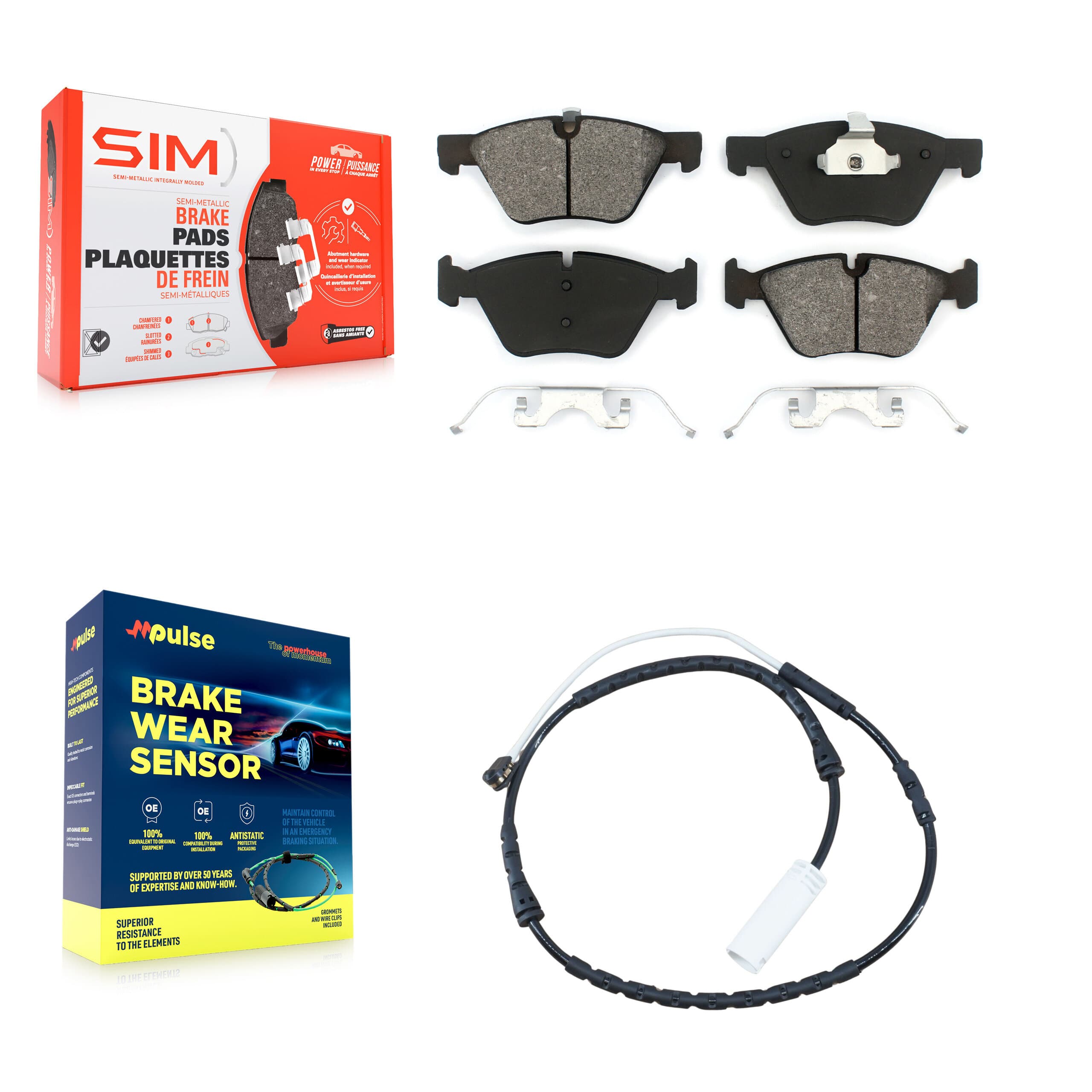 SIM - KSW-100342 - Front Disc Brake Pad Kits image 1
