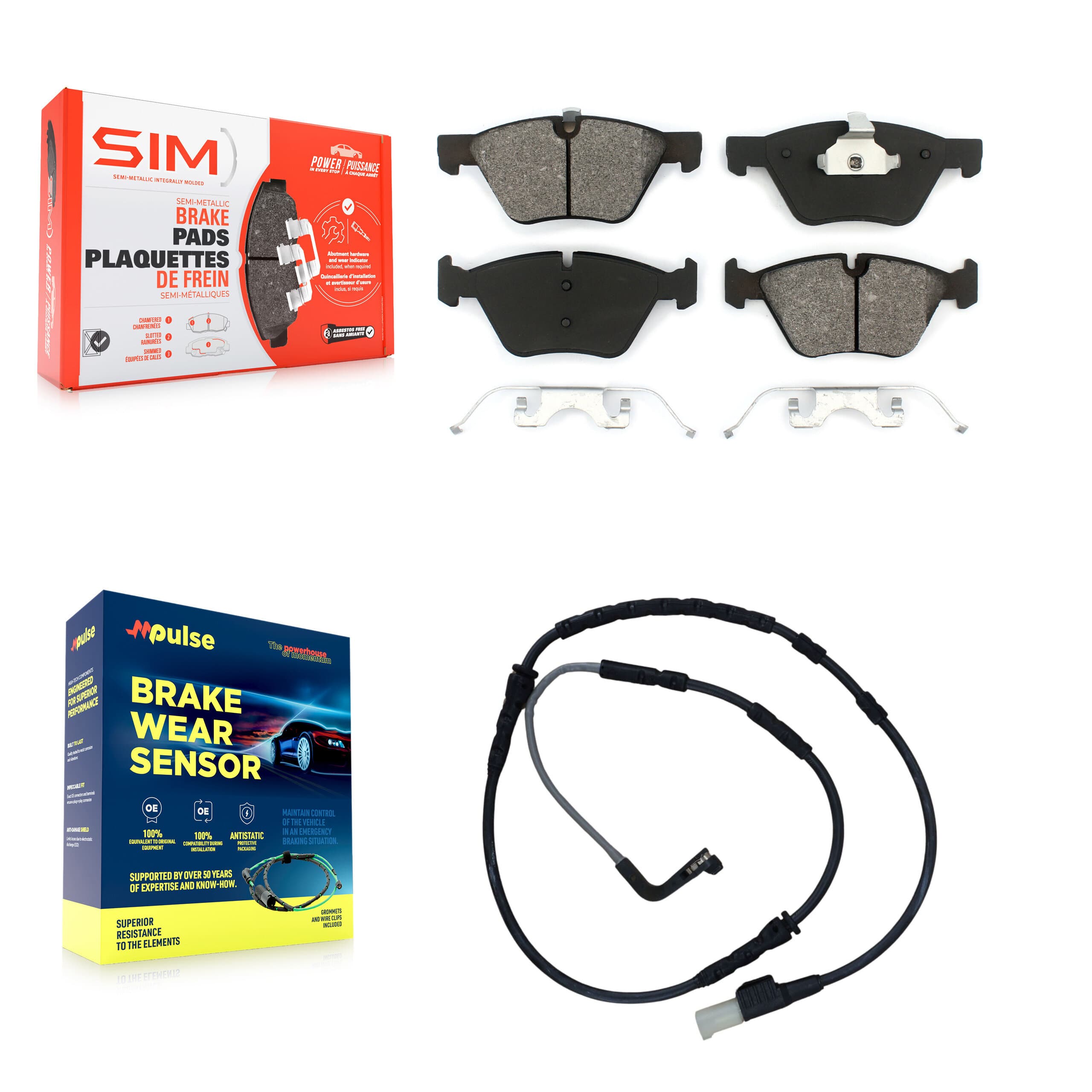 SIM - KSW-100348 - Front Disc Brake Pad Kits image 1