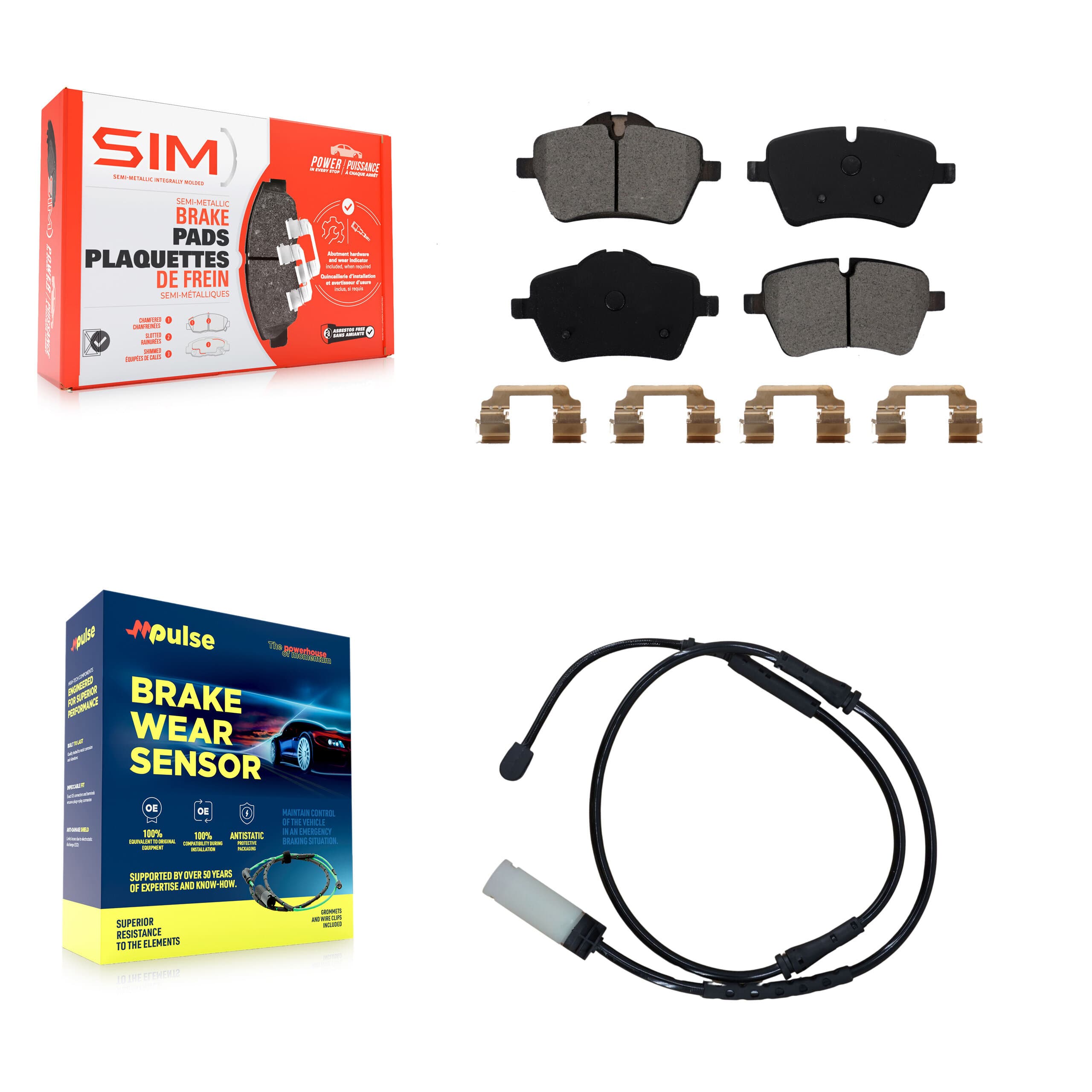 SIM - KSW-100356 - Front Disc Brake Pad Kits image 1