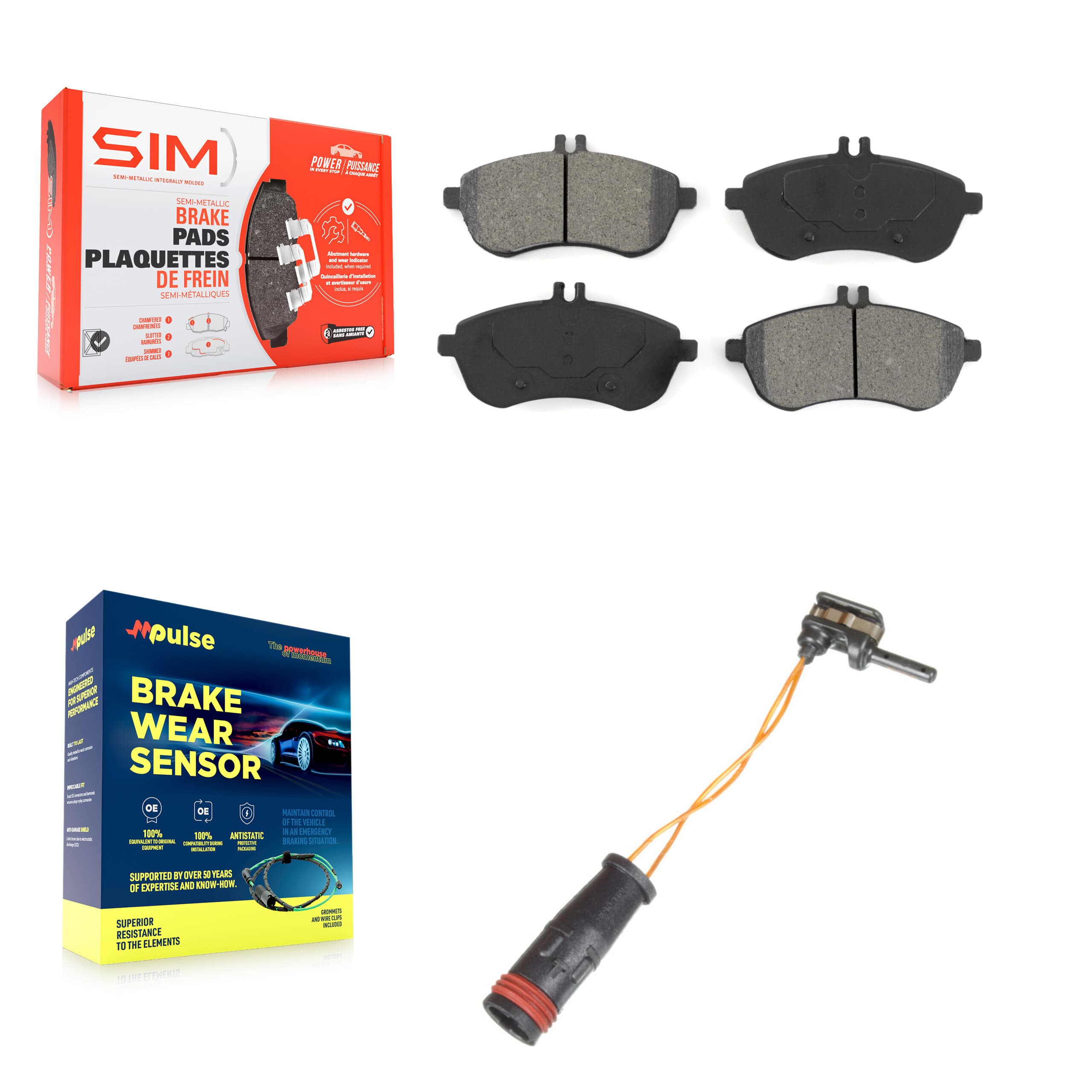 SIM - KSW-100363 - Front Disc Brake Pad Kits image 1