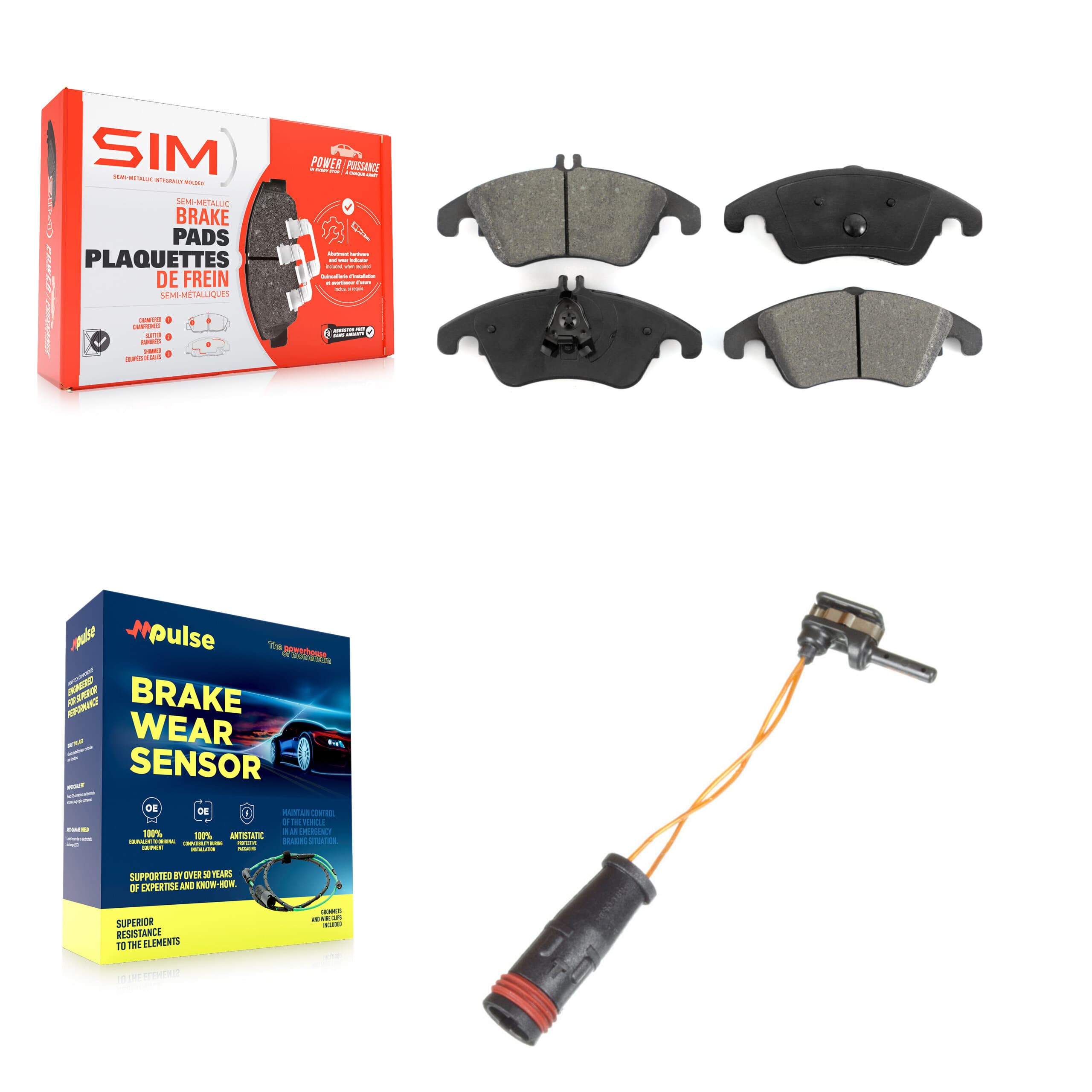 SIM - KSW-100364 - Front Disc Brake Pad Kits image 1
