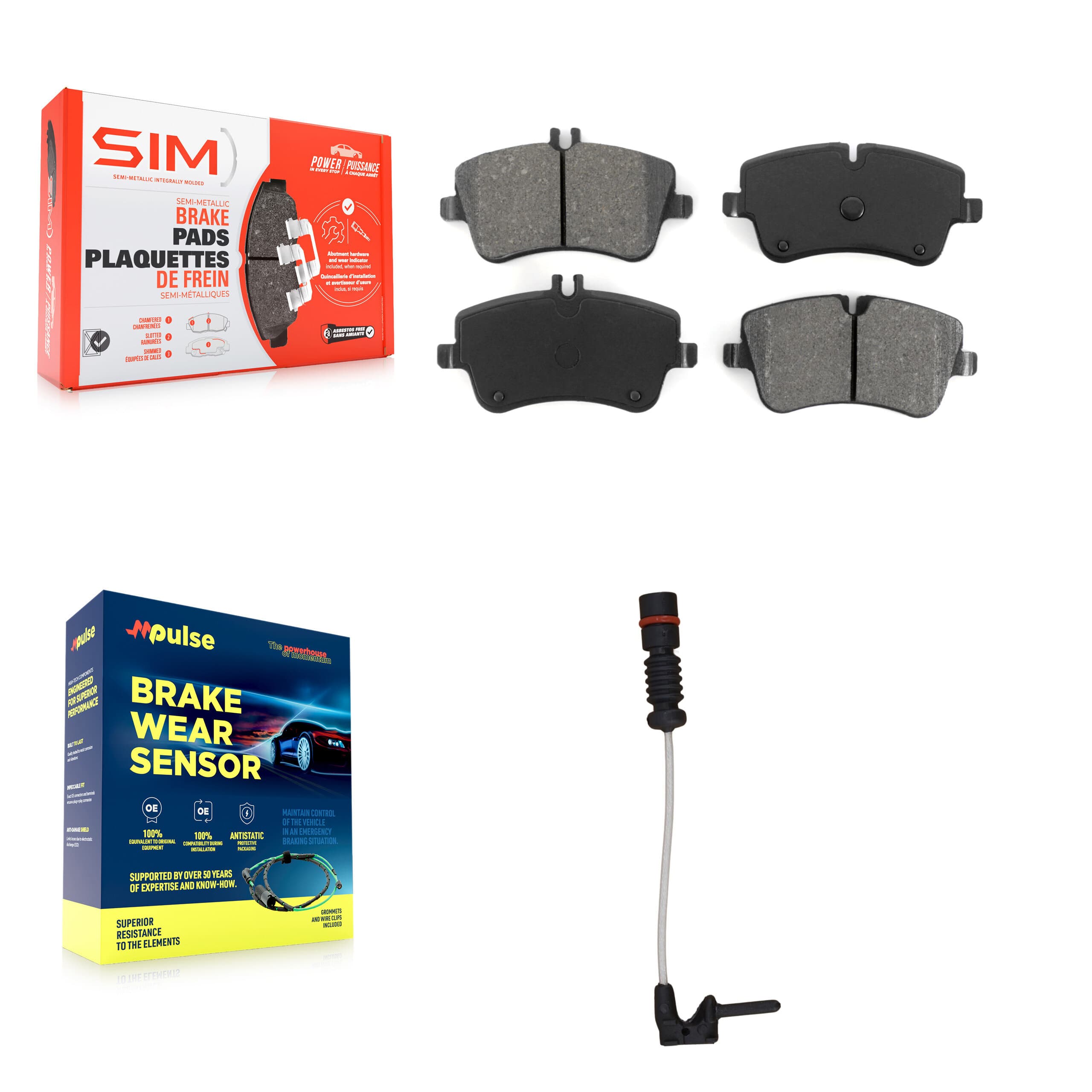 SIM - KSW-100366 - Front Disc Brake Pad Kits image 1