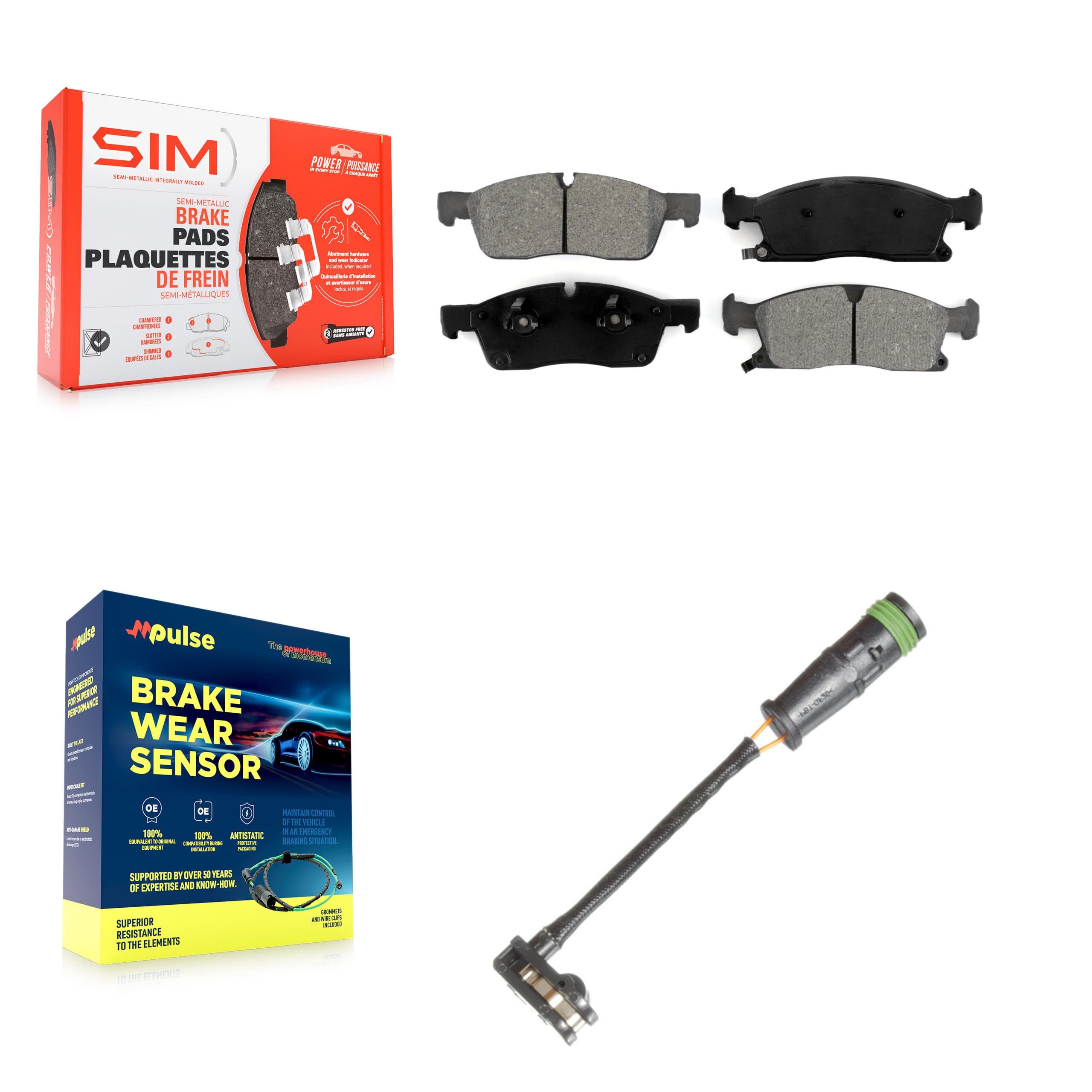 SIM - KSW-100375 - Front Disc Brake Pad Kits image 1