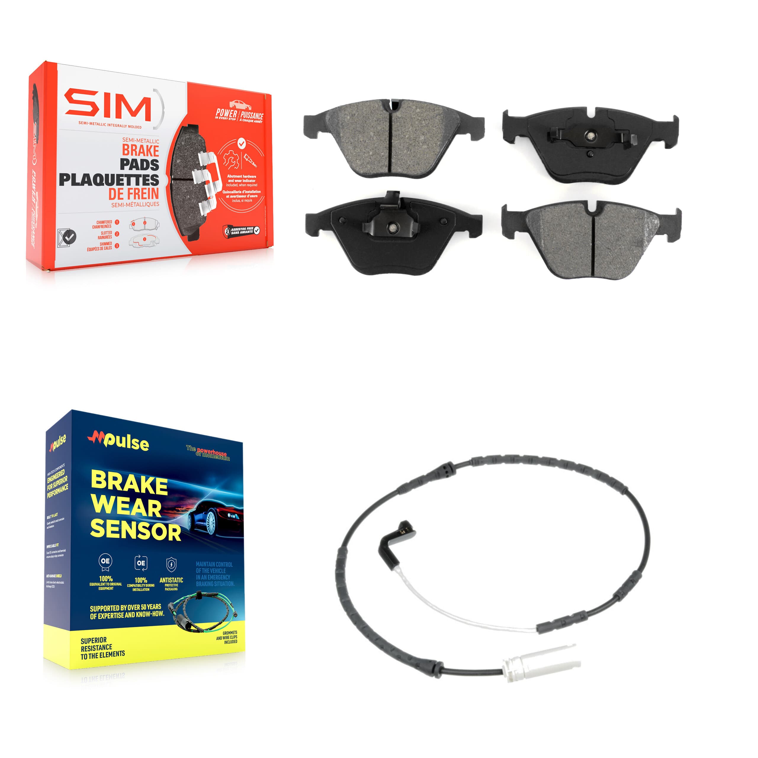 SIM - KSW-100385 - Front Disc Brake Pad Kits image 1