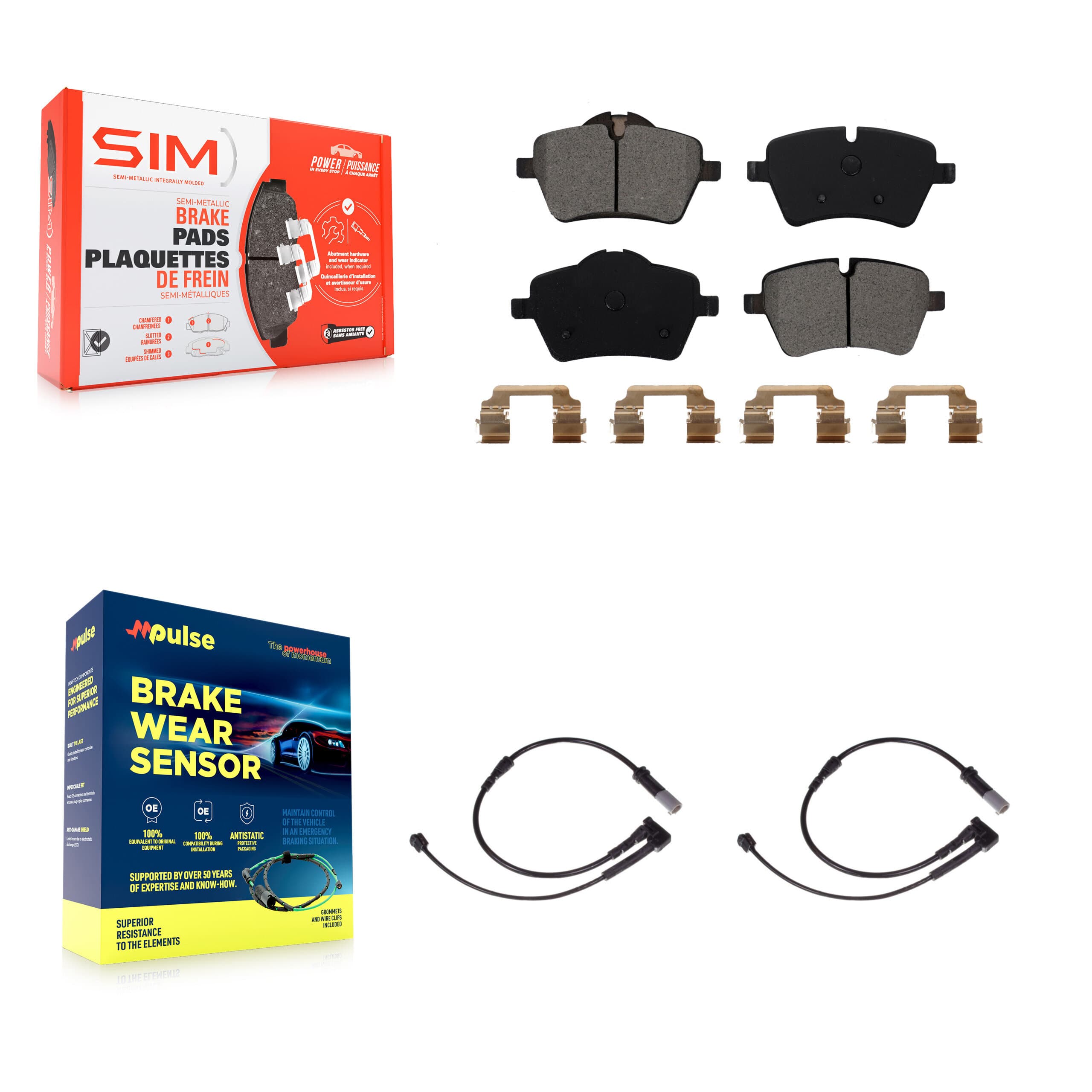SIM - KSW-100399 - Front Disc Brake Pad Kits image 1