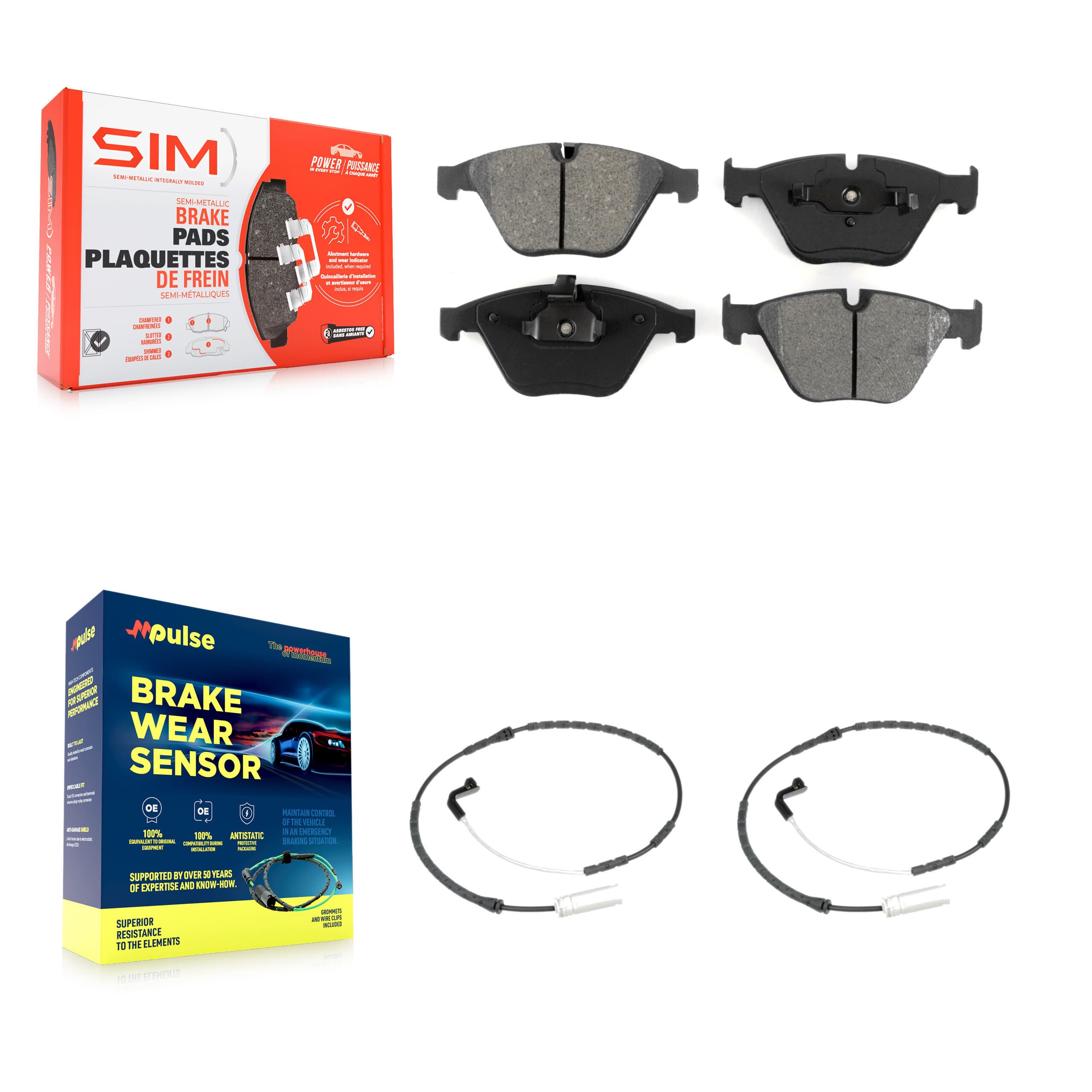 SIM - KSW-100404 - Front Disc Brake Pad Kits image 1