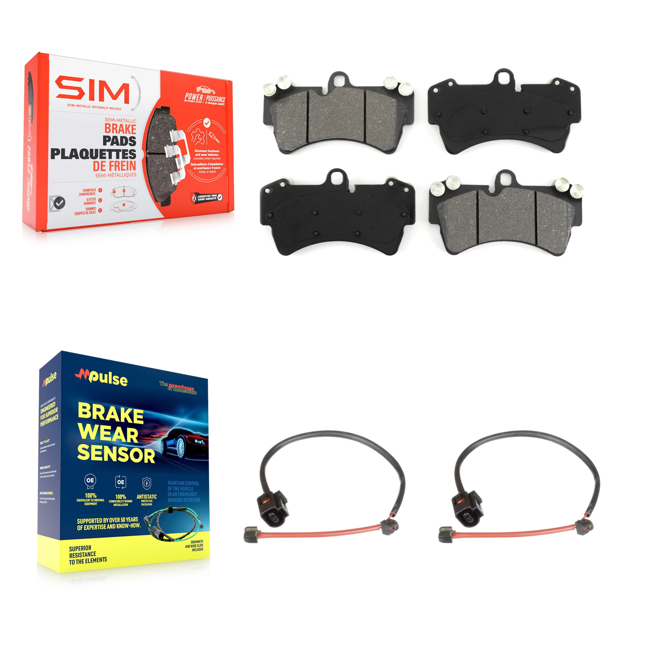 SIM - KSW-100418 - Front Disc Brake Pad Kits image 1