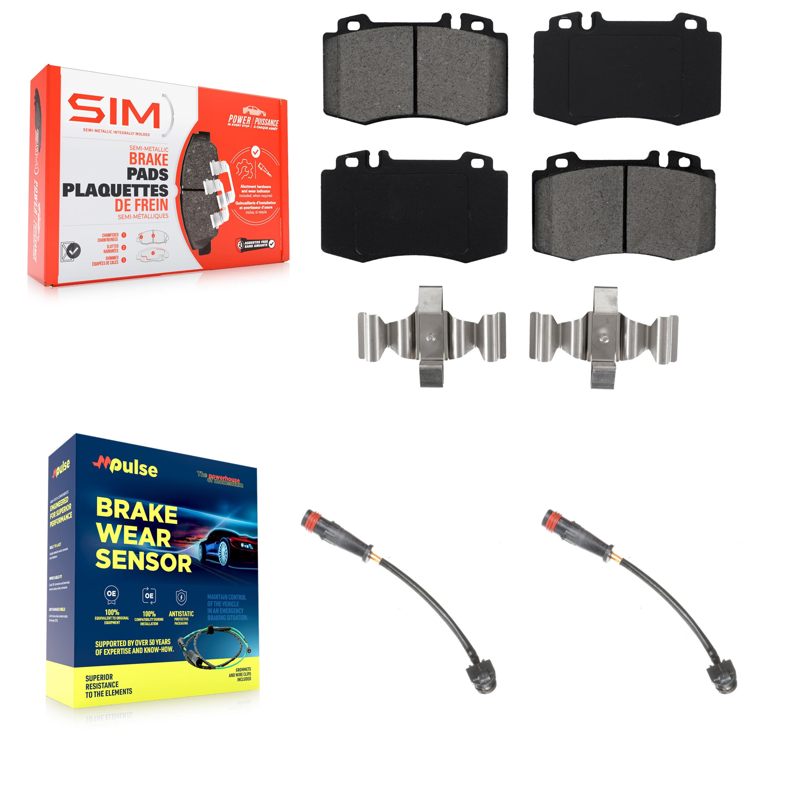 SIM - KSW-100421 - Front Disc Brake Pad Kits image 1