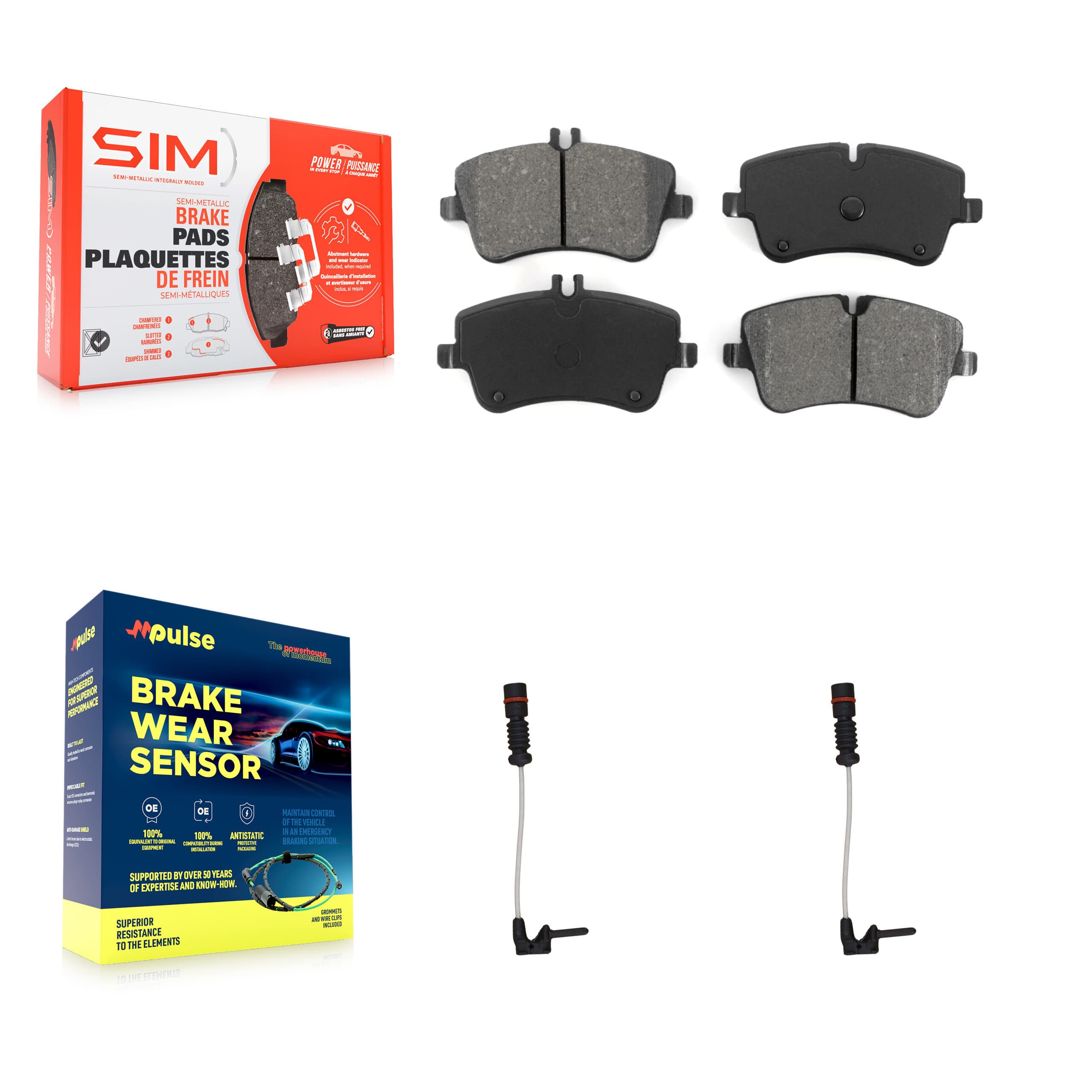SIM - KSW-100424 - Front Disc Brake Pad Kits image 1