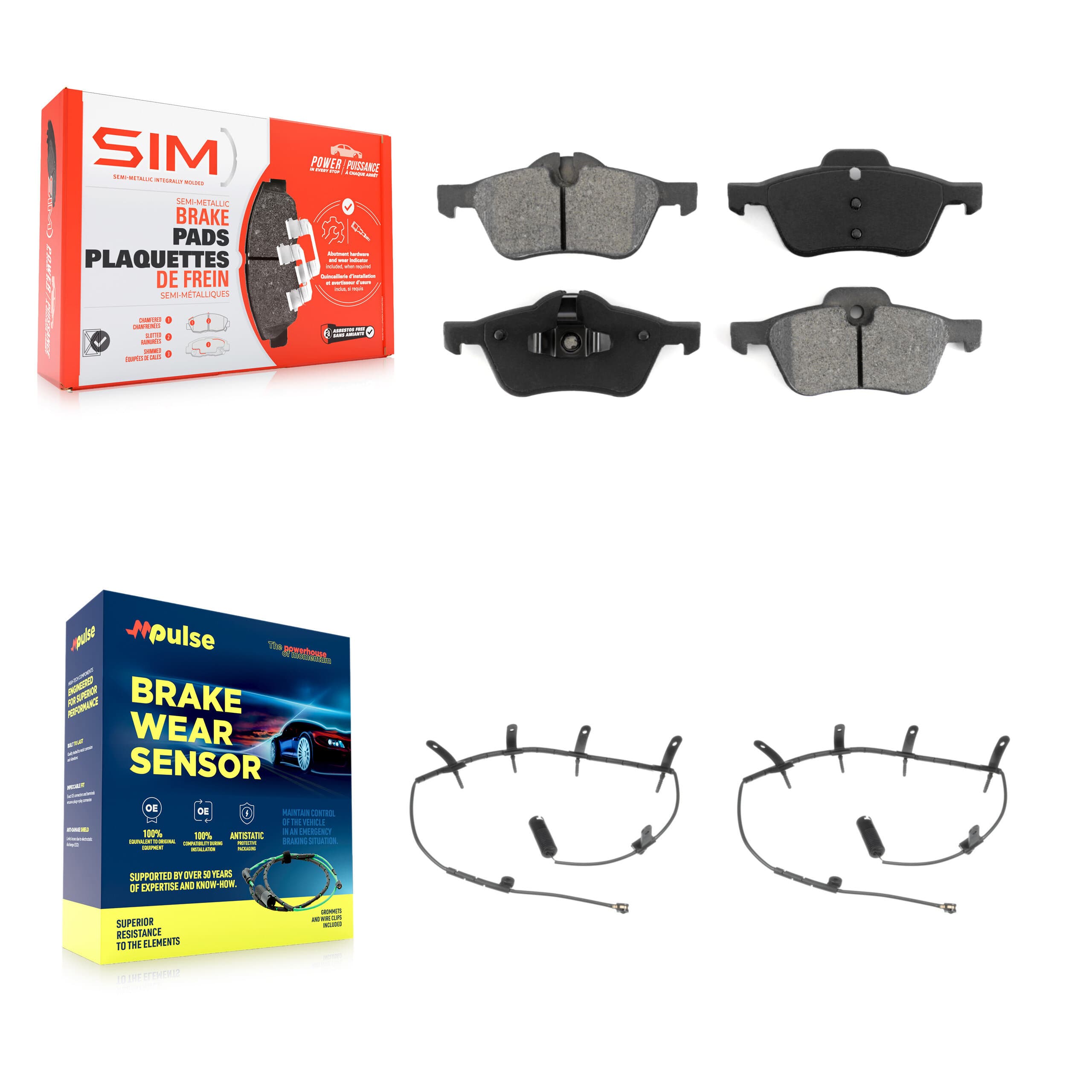 SIM - KSW-100439 - Front Disc Brake Pad Kits image 1