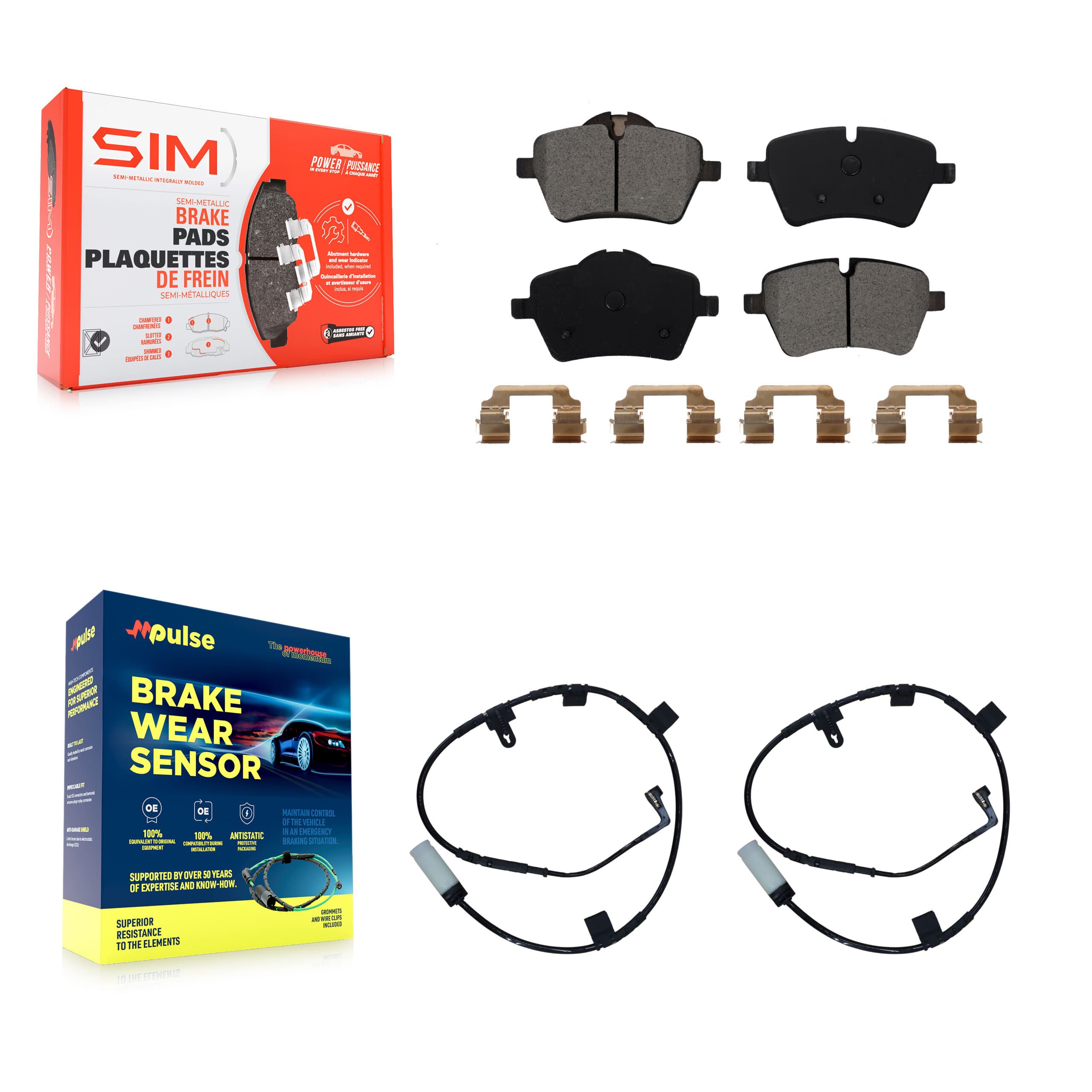 SIM - KSW-100441 - Front Disc Brake Pad Kits image 1