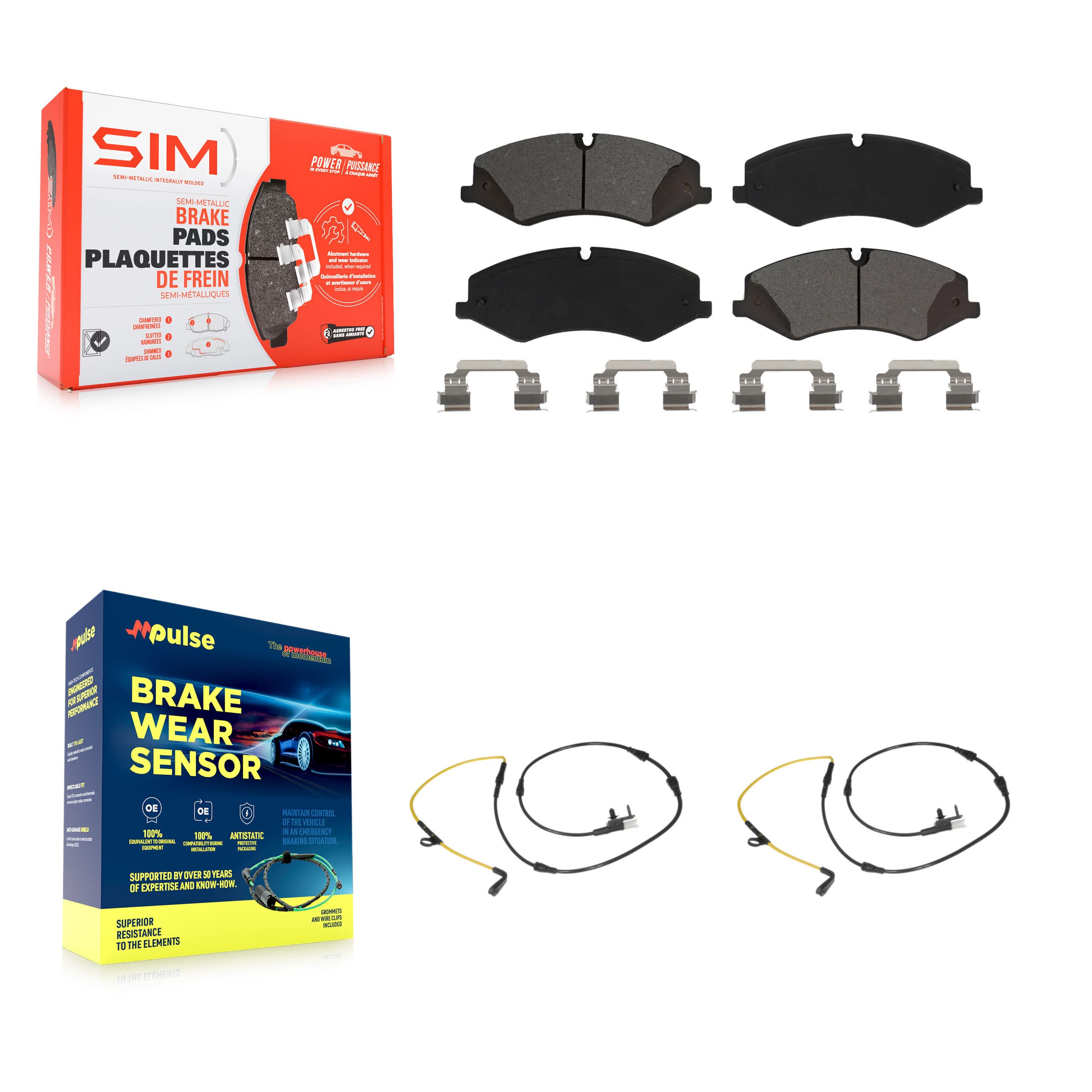 SIM - KSW-100461 - Front Disc Brake Pad Kits image 1