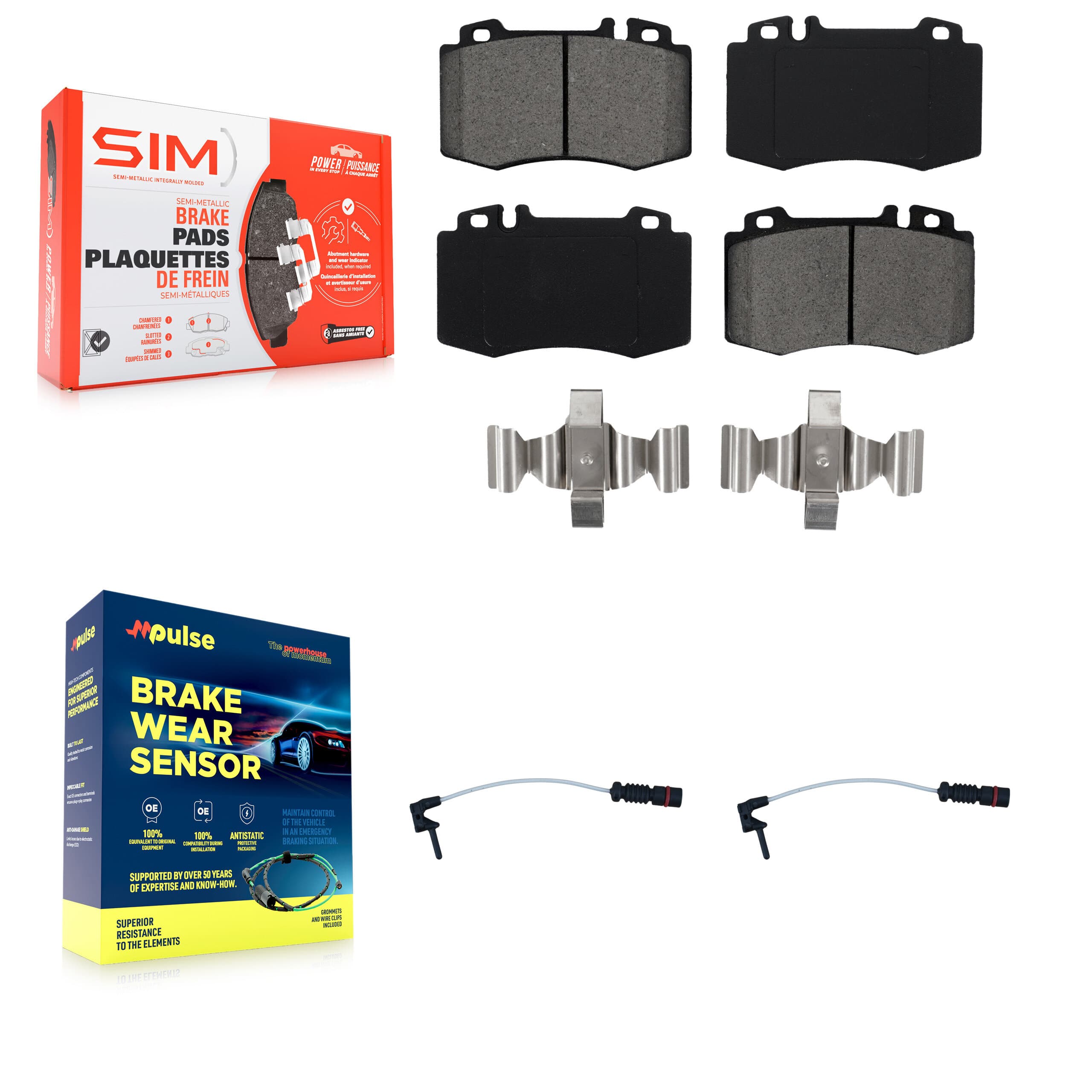 SIM - KSW-100480 - Front Disc Brake Pad Kits image 1