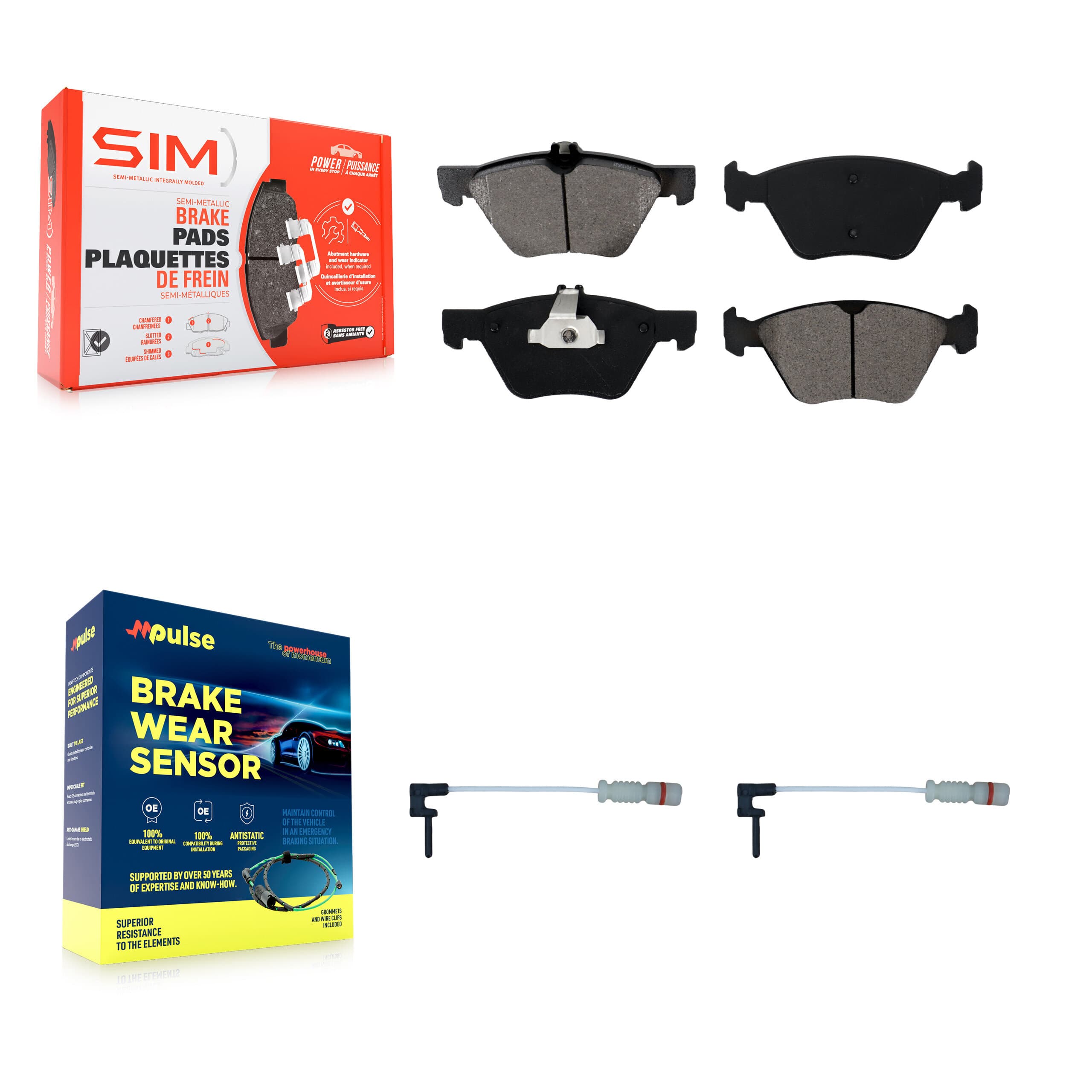 SIM - KSW-100481 - Front Disc Brake Pad Kits image 1