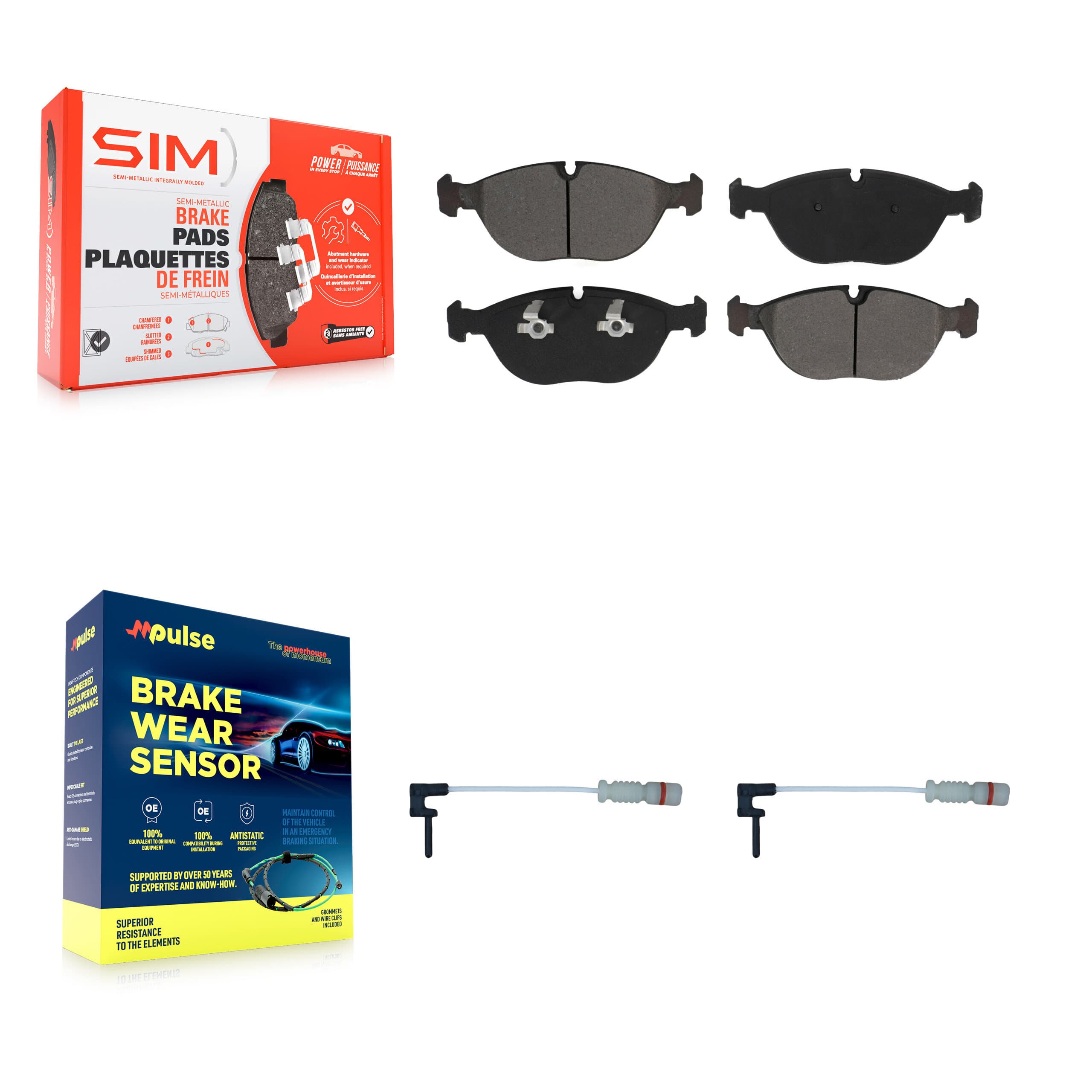 SIM - KSW-100482 - Front Disc Brake Pad Kits image 1