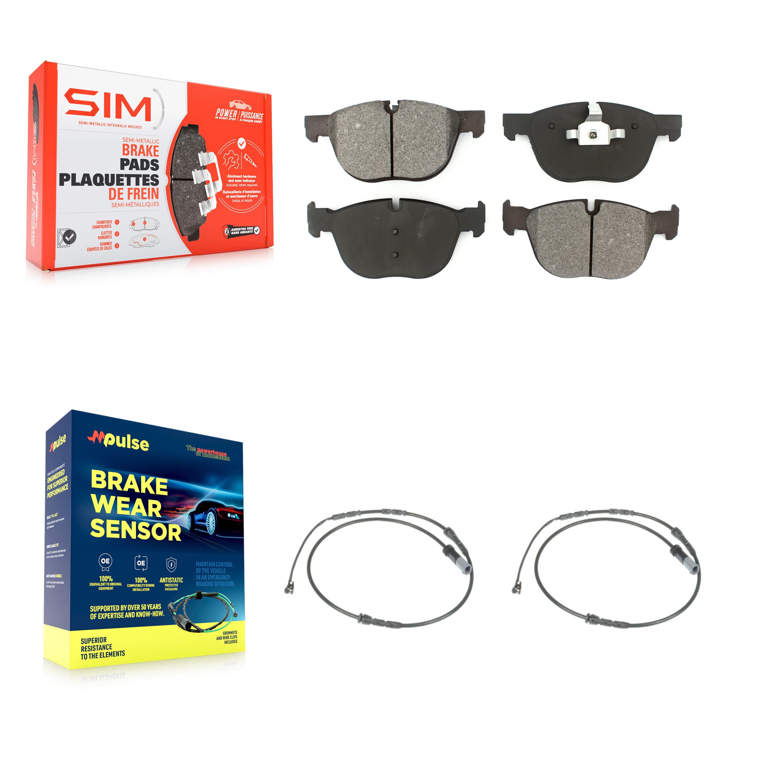 SIM - KSW-100484 - Front Disc Brake Pad Kits image 1