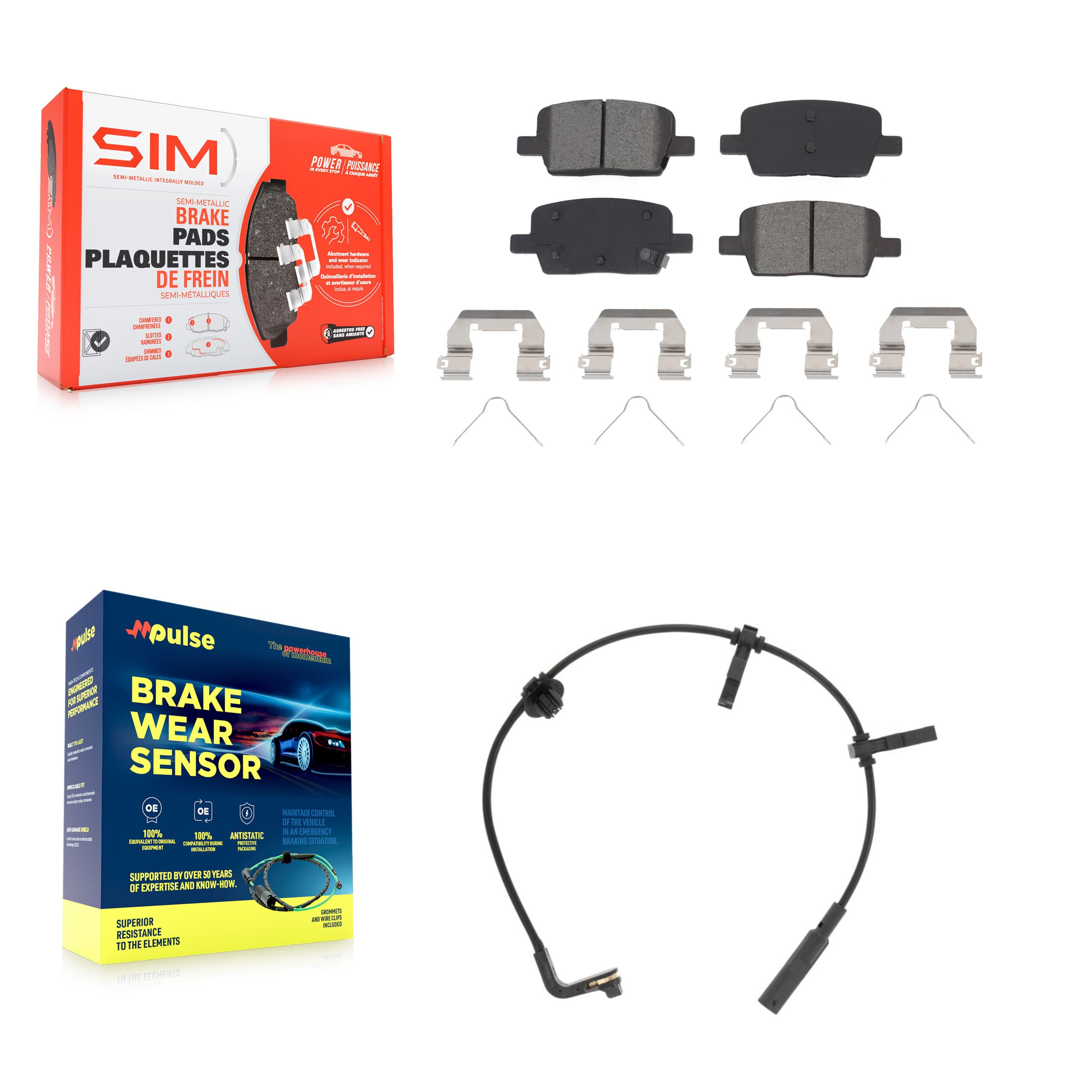SIM - KSW-100494 - Rear Disc Brake Pad Kits image 1