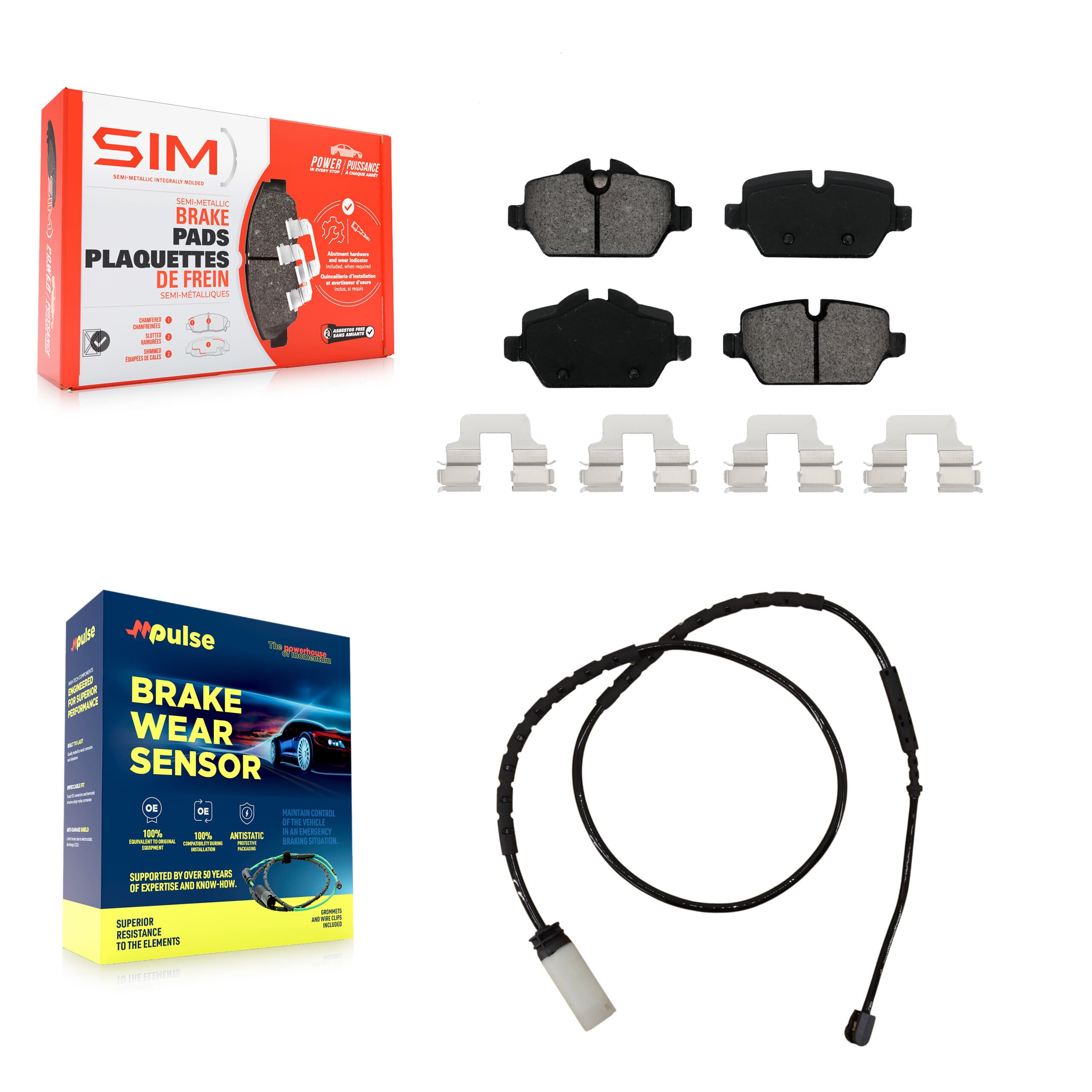 SIM - KSW-100501 - Rear Disc Brake Pad Kits image 1