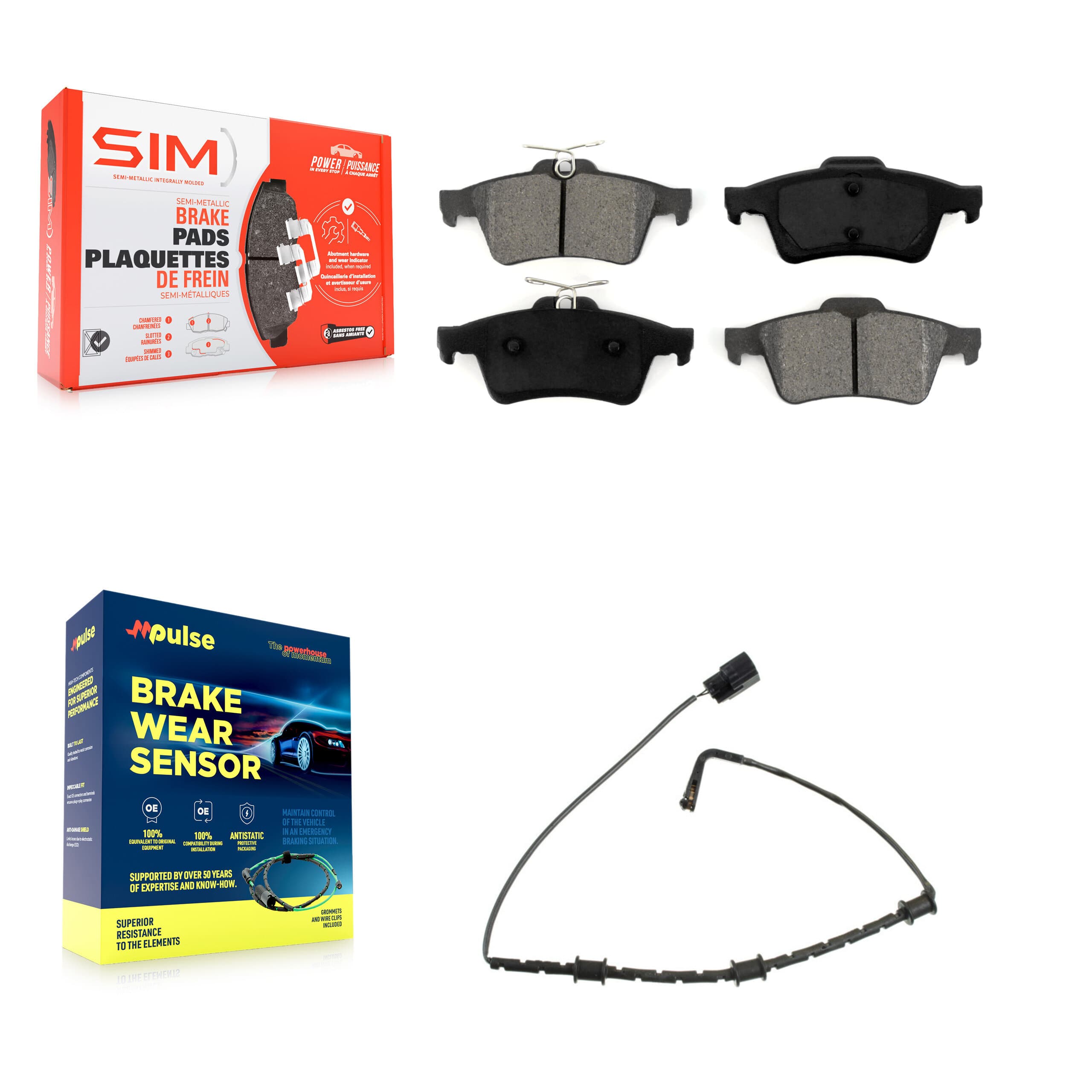 SIM - KSW-100508 - Rear Disc Brake Pad Kits image 1