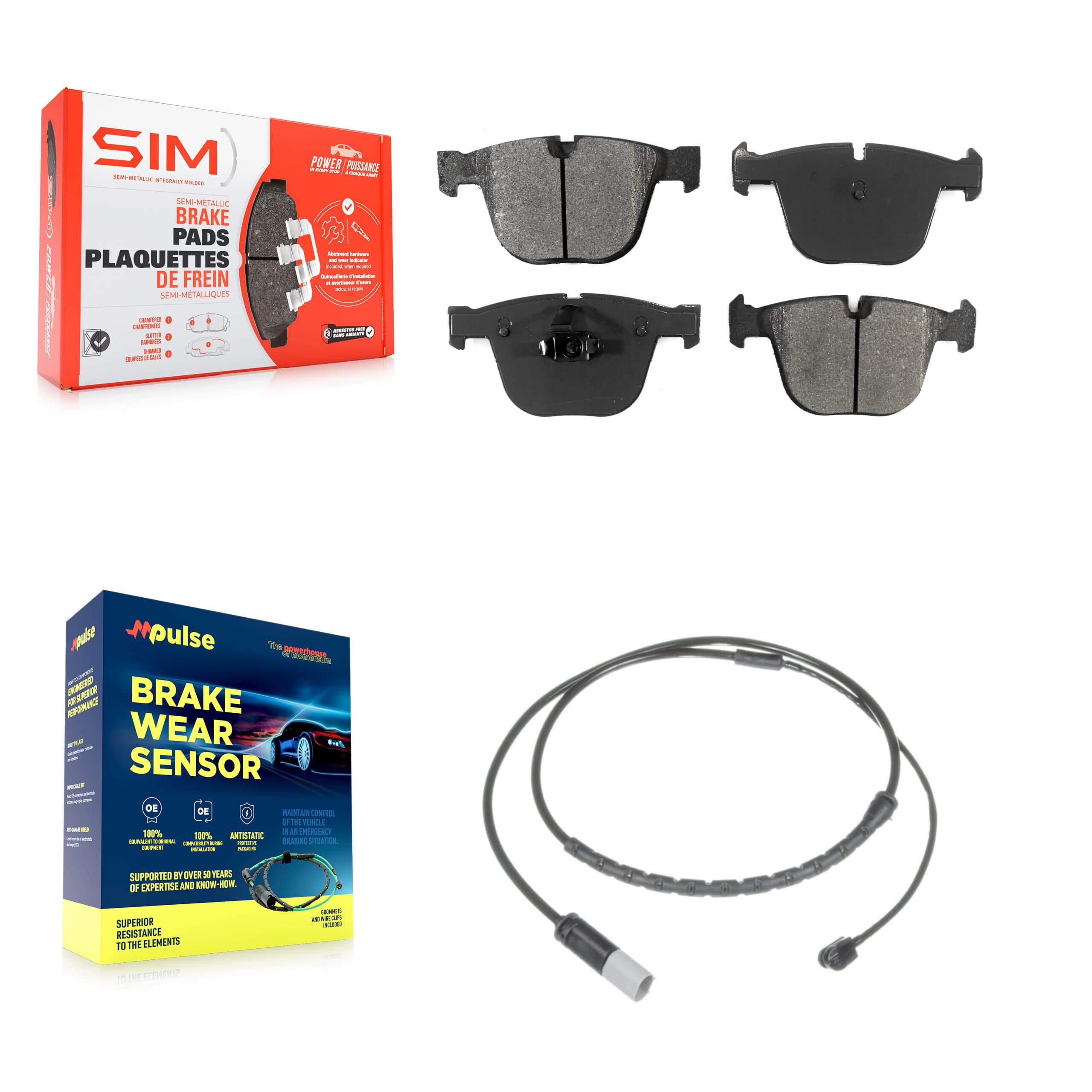 SIM - KSW-100512 - Rear Disc Brake Pad Kits image 1