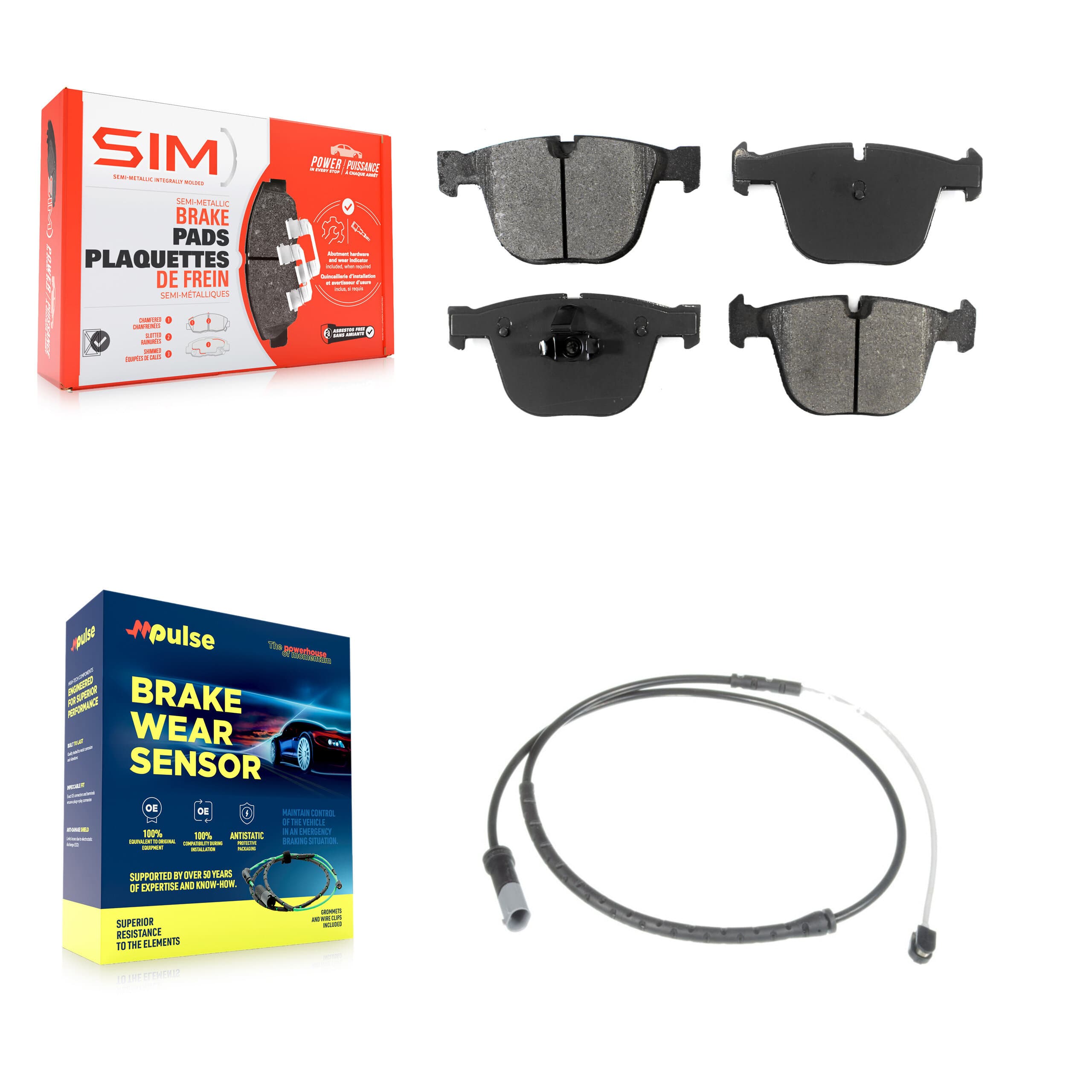 SIM - KSW-100513 - Rear Disc Brake Pad Kits image 1