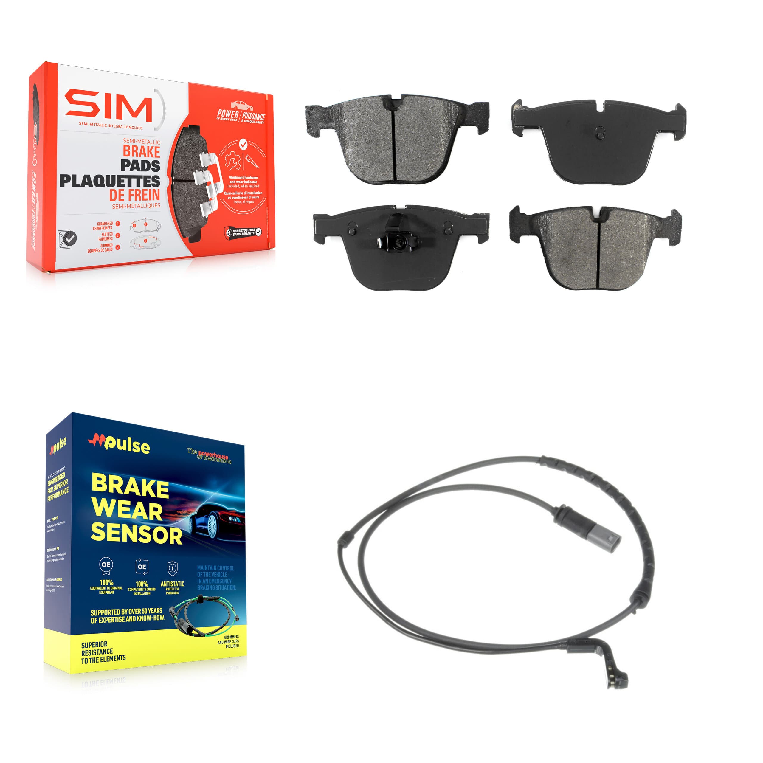 SIM - KSW-100521 - Rear Disc Brake Pad Kits image 1