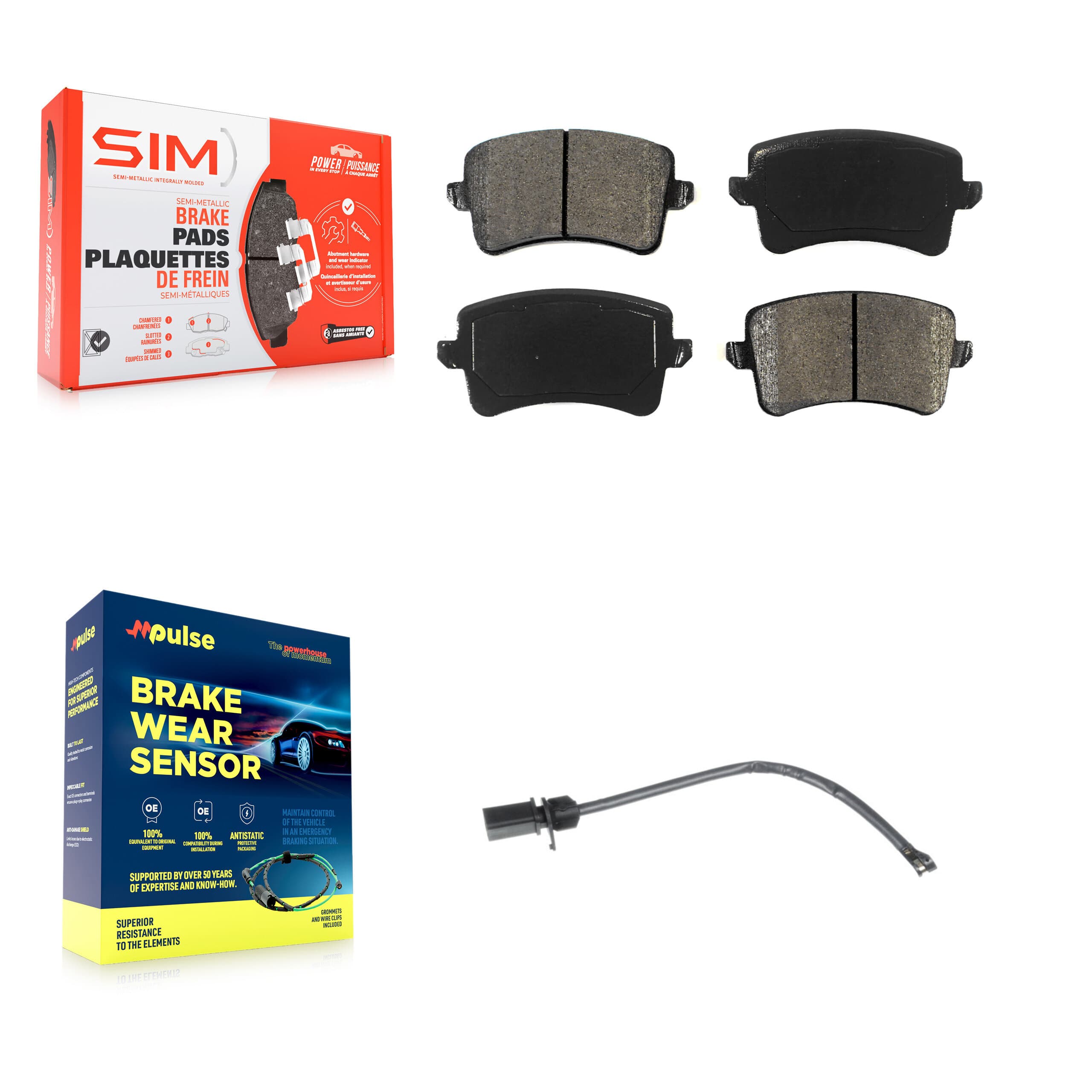 SIM - KSW-100523 - Rear Disc Brake Pad Kits image 1