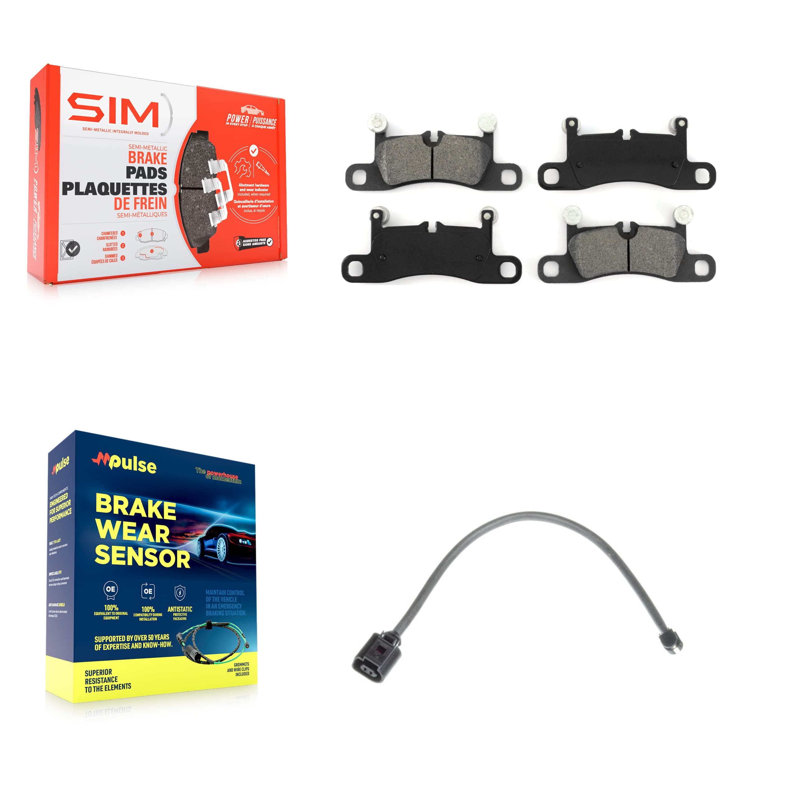 SIM - KSW-100525 - Rear Disc Brake Pad Kits image 1