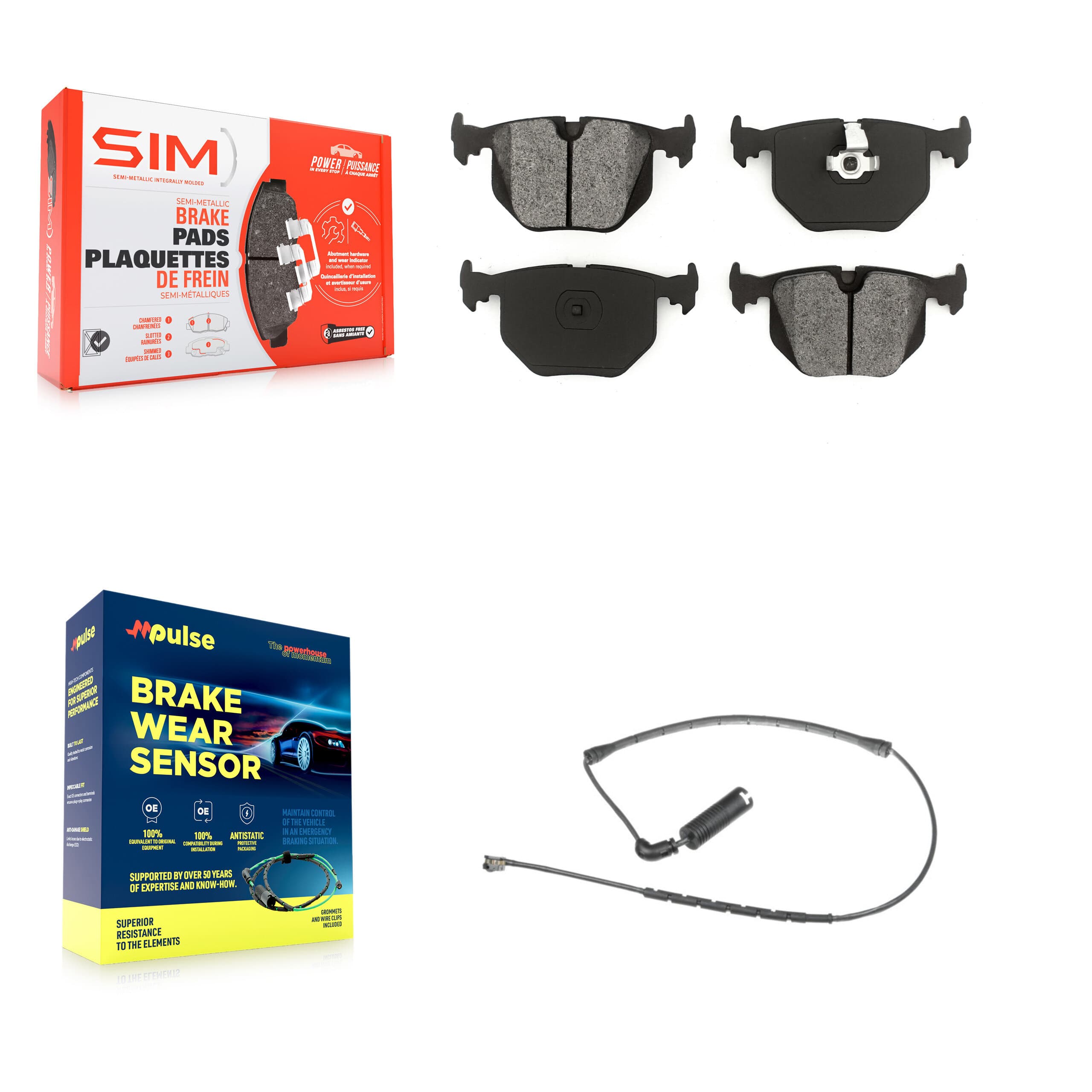 SIM - KSW-100530 - Rear Disc Brake Pad Kits image 1