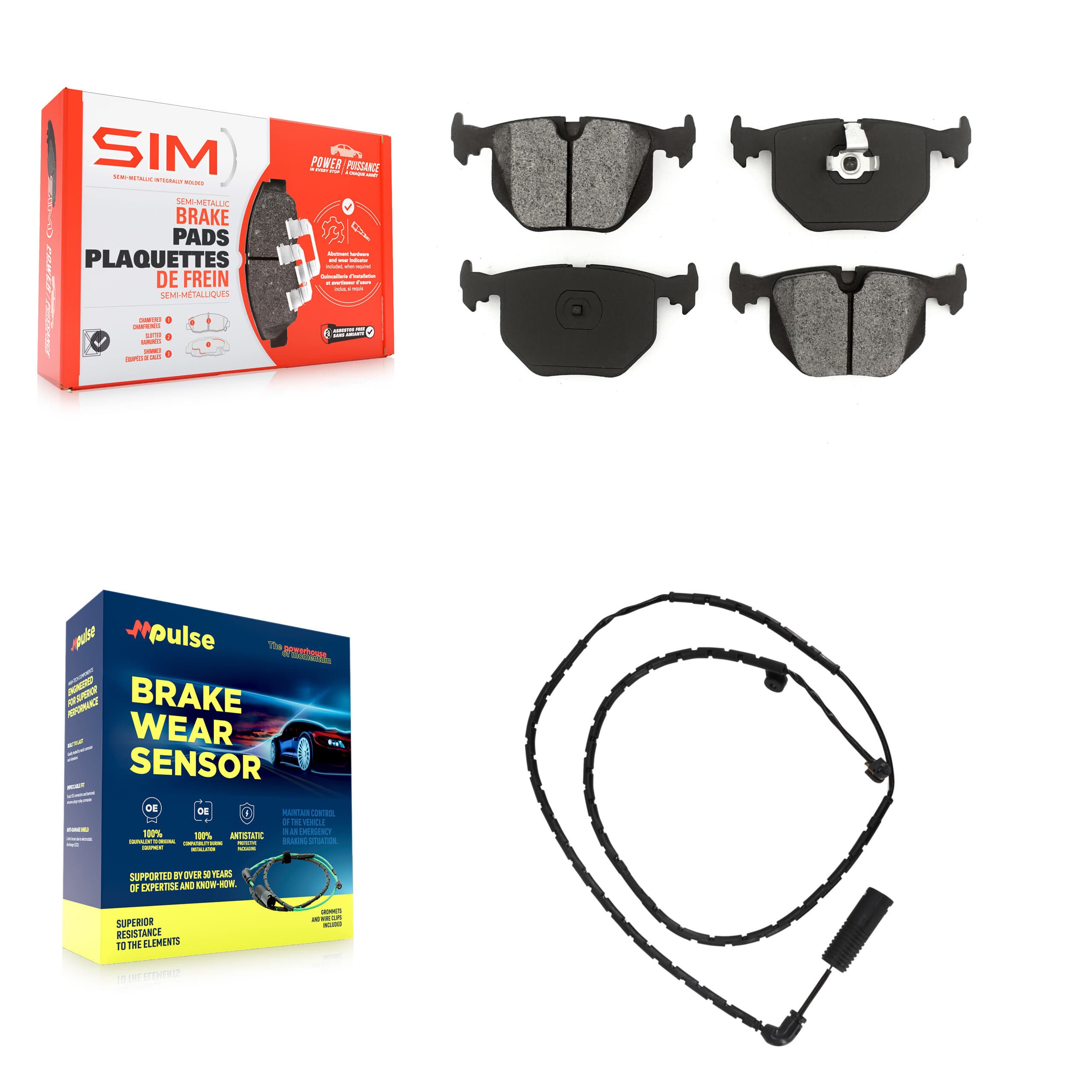SIM - KSW-100531 - Rear Disc Brake Pad Kits image 1