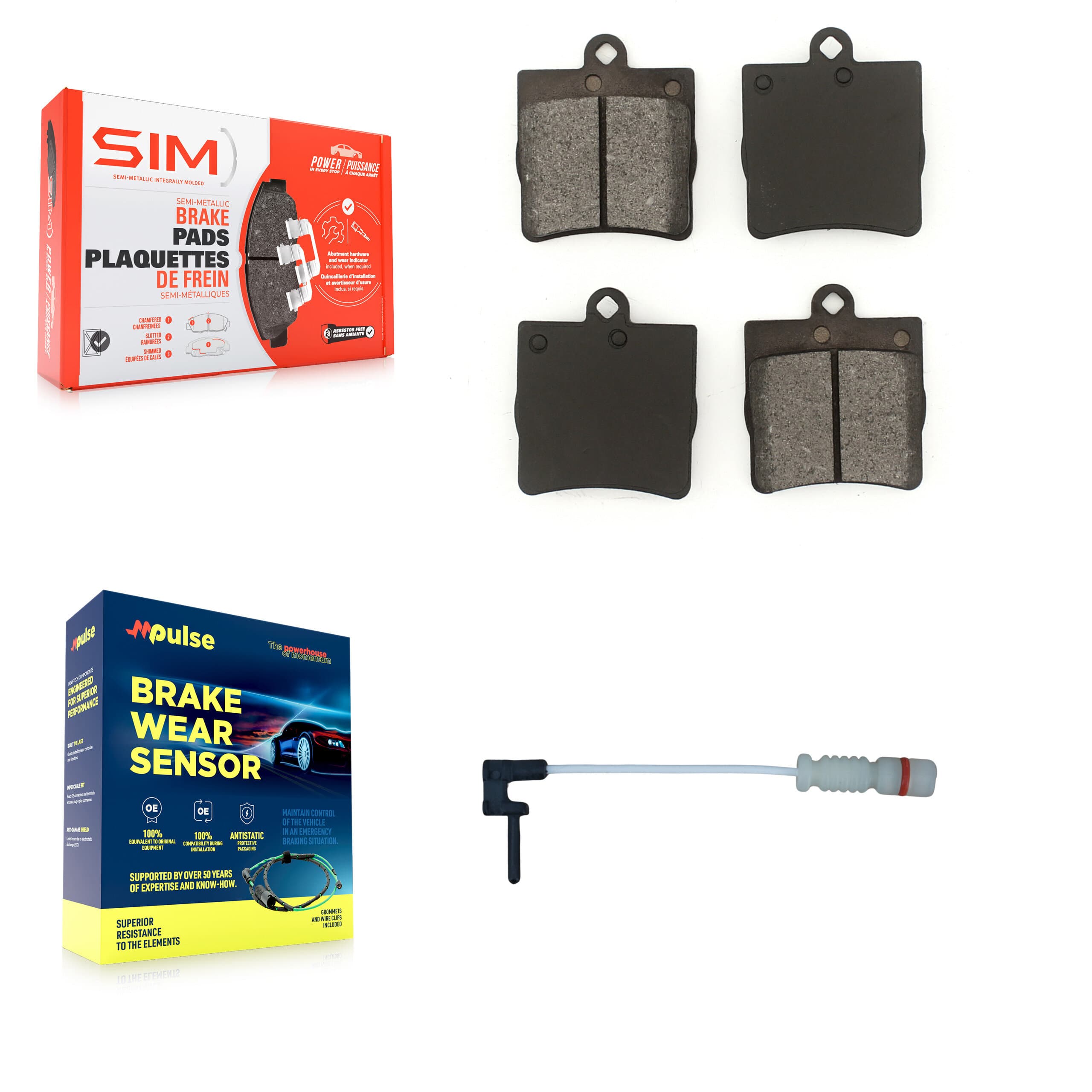 SIM - KSW-100534 - Rear Disc Brake Pad Kits image 1