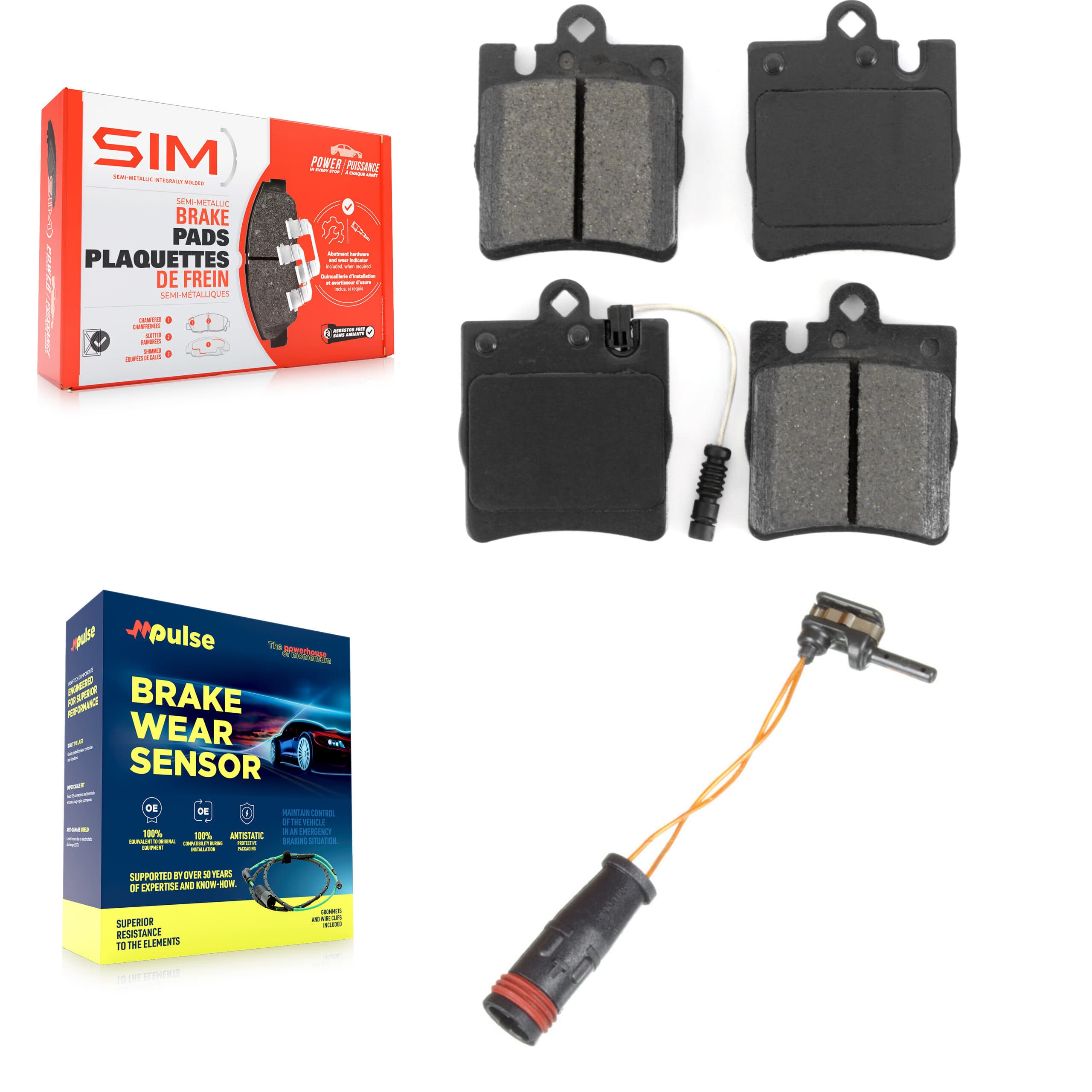 SIM - KSW-100536 - Rear Disc Brake Pad Kits image 1