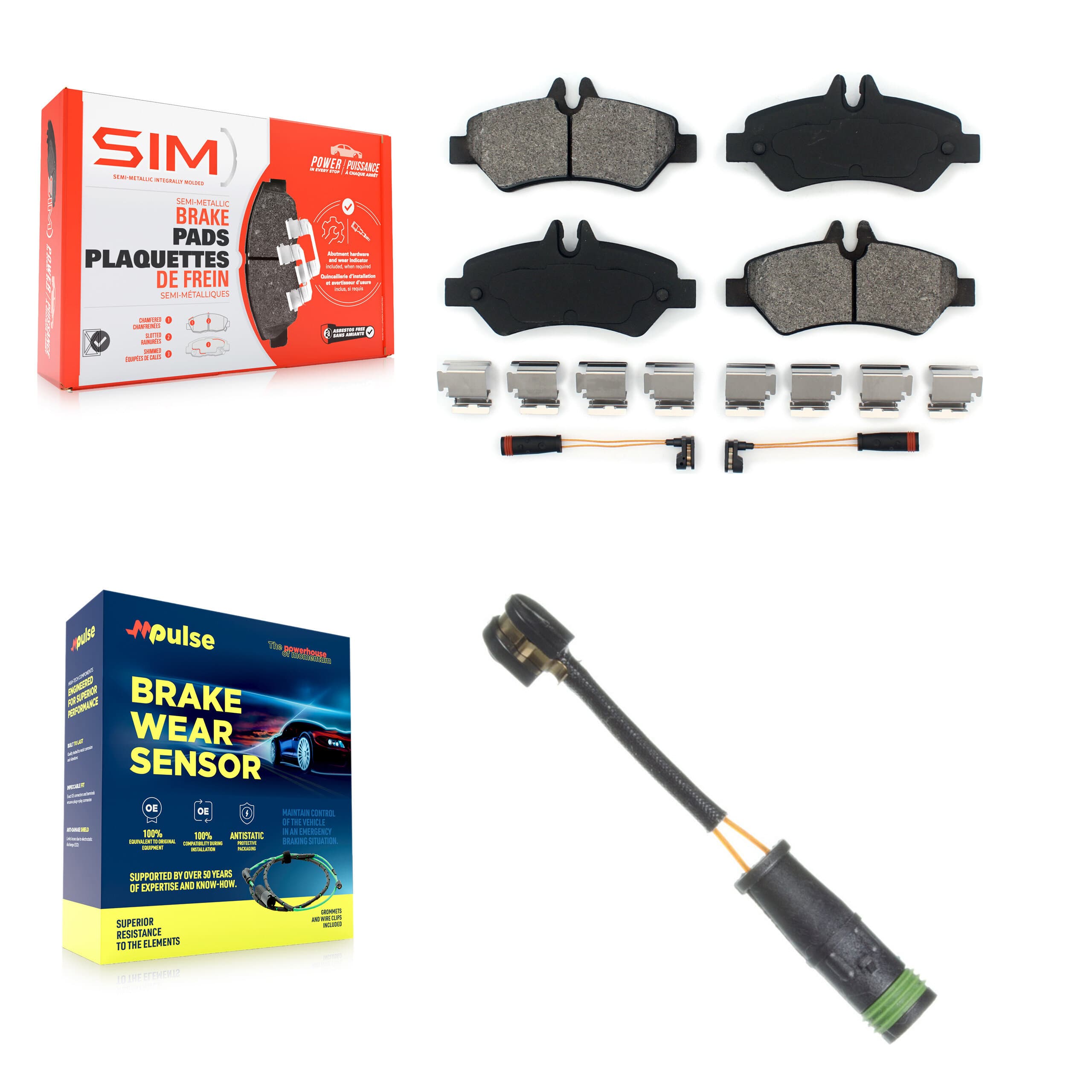 SIM - KSW-100541 - Rear Disc Brake Pad Kits image 1