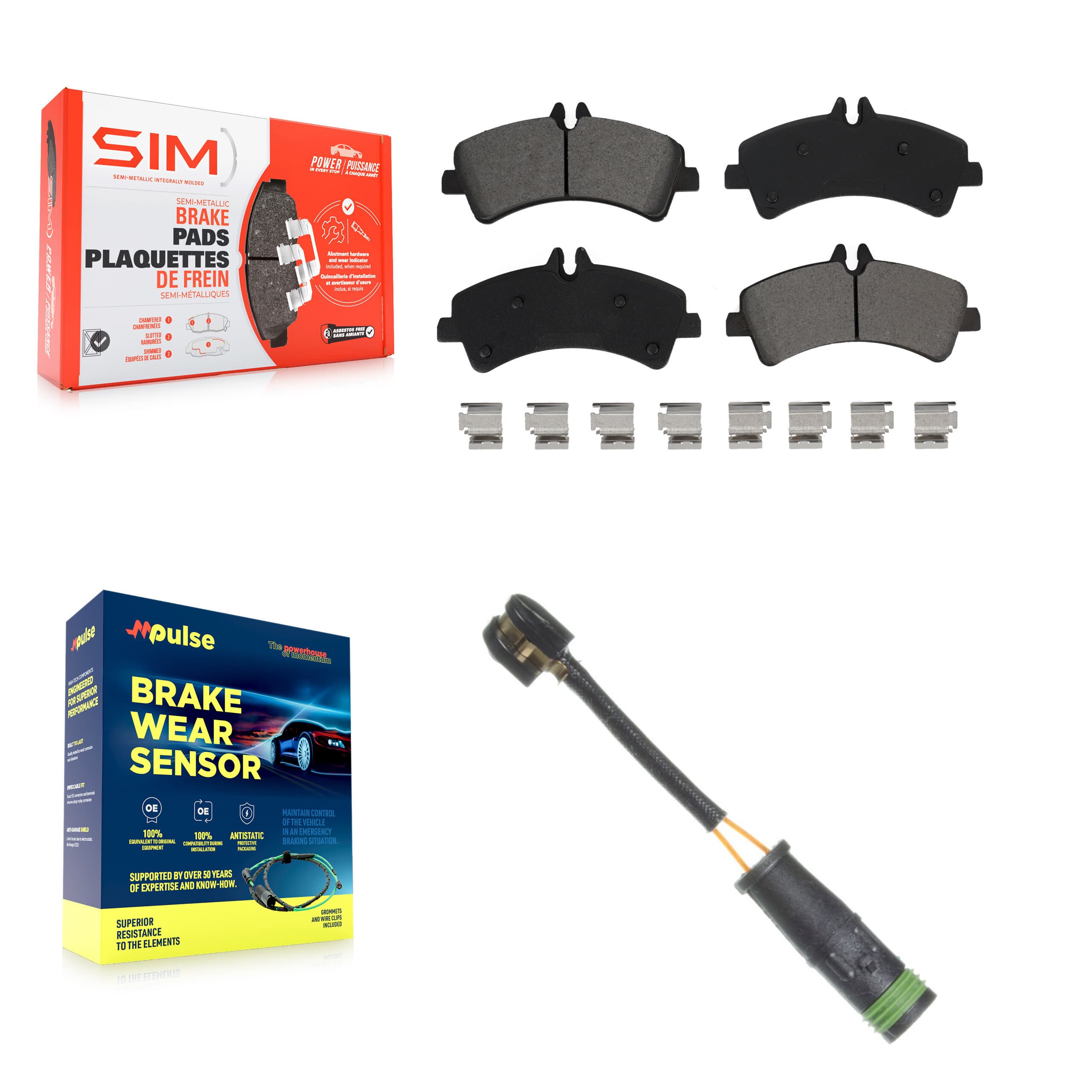 SIM - KSW-100542 - Rear Disc Brake Pad Kits image 1