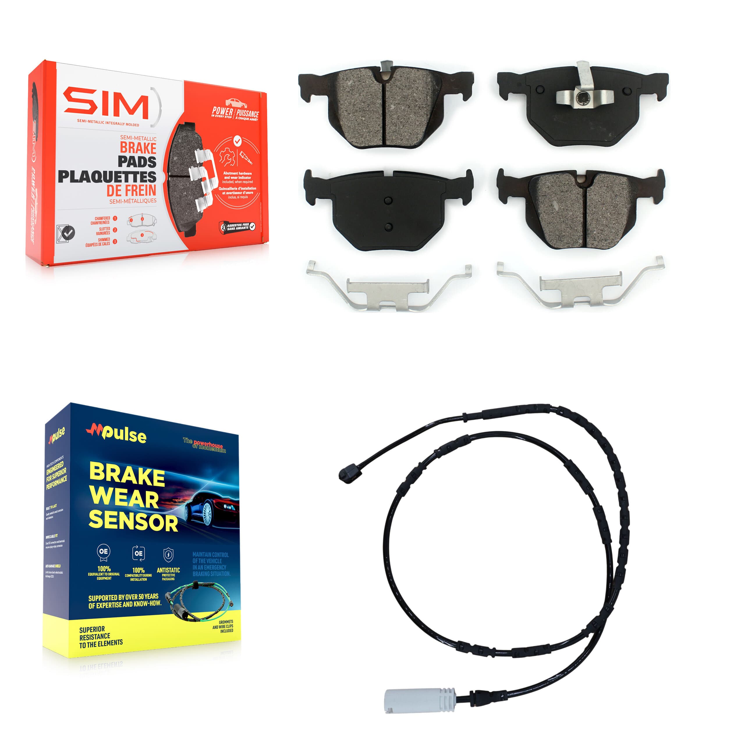 SIM - KSW-100552 - Rear Disc Brake Pad Kits image 1