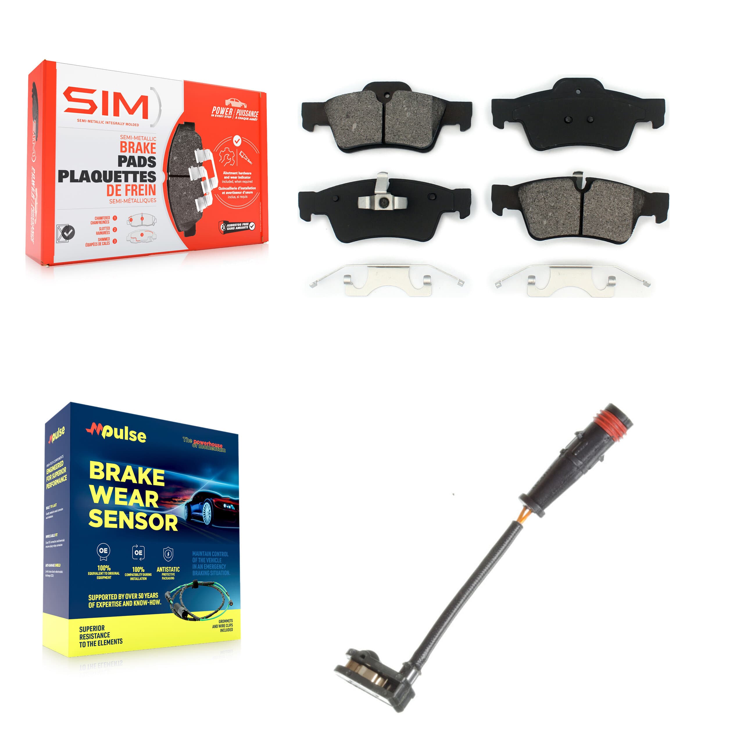SIM - KSW-100559 - Rear Disc Brake Pad Kits image 1