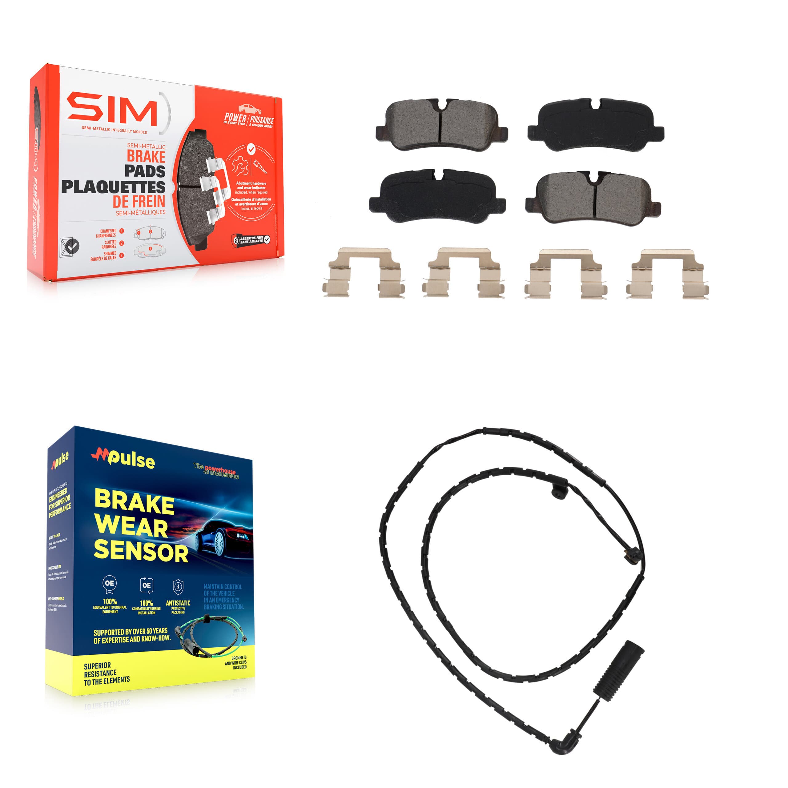 SIM - KSW-100569 - Rear Disc Brake Pad Kits image 1