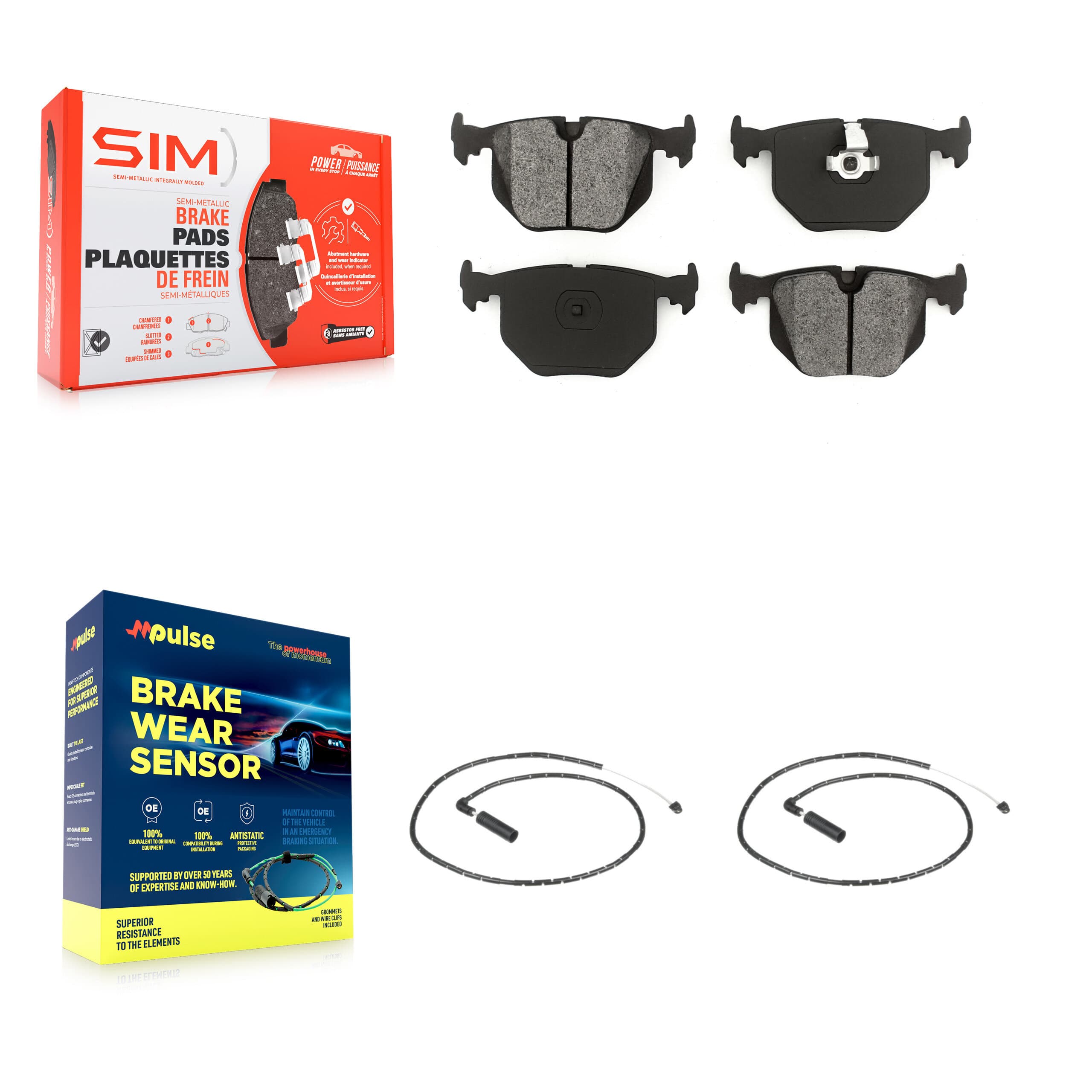 SIM - KSW-100579 - Rear Disc Brake Pad Kits image 1